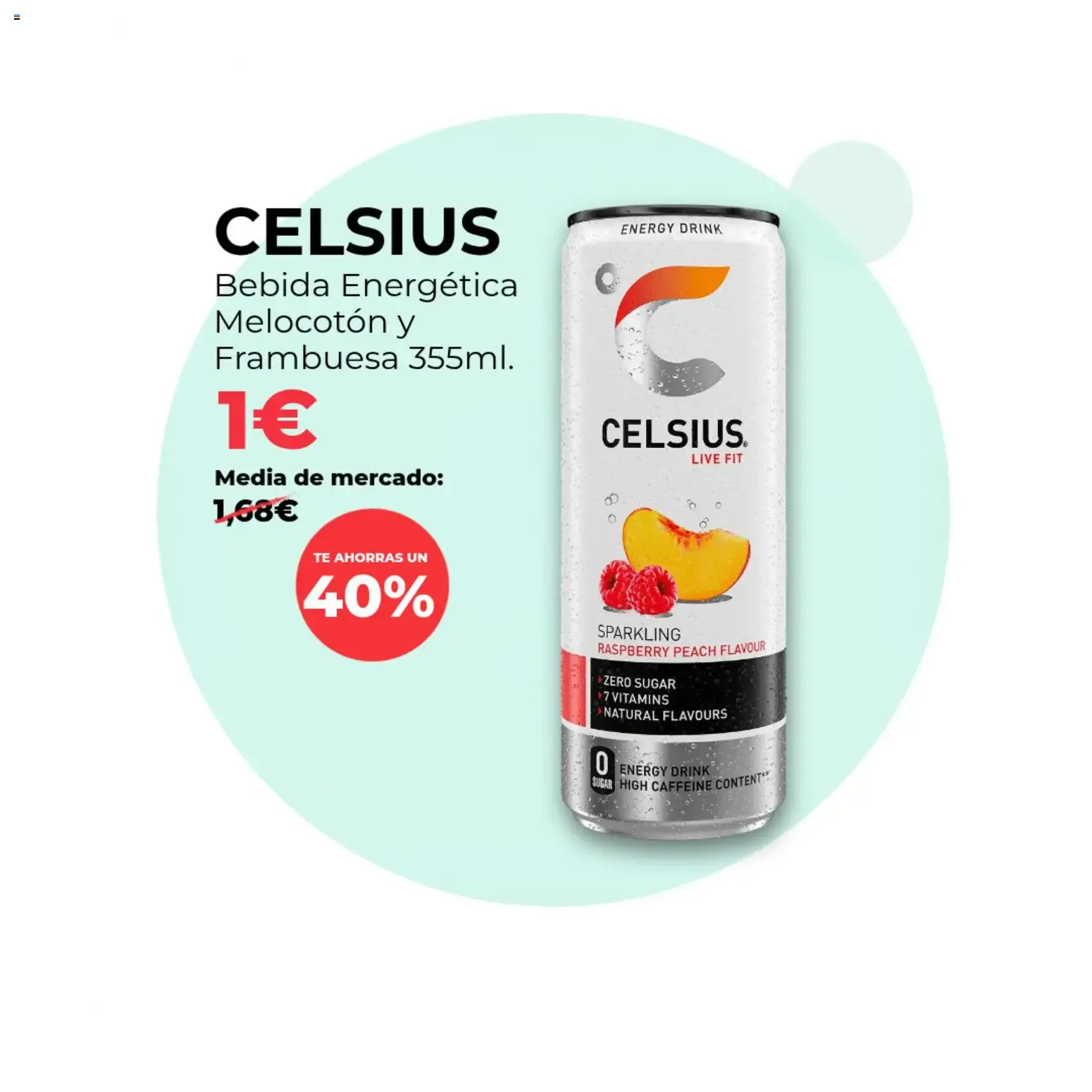 Celsius Bebida Energética Melocotón y Frambuesa