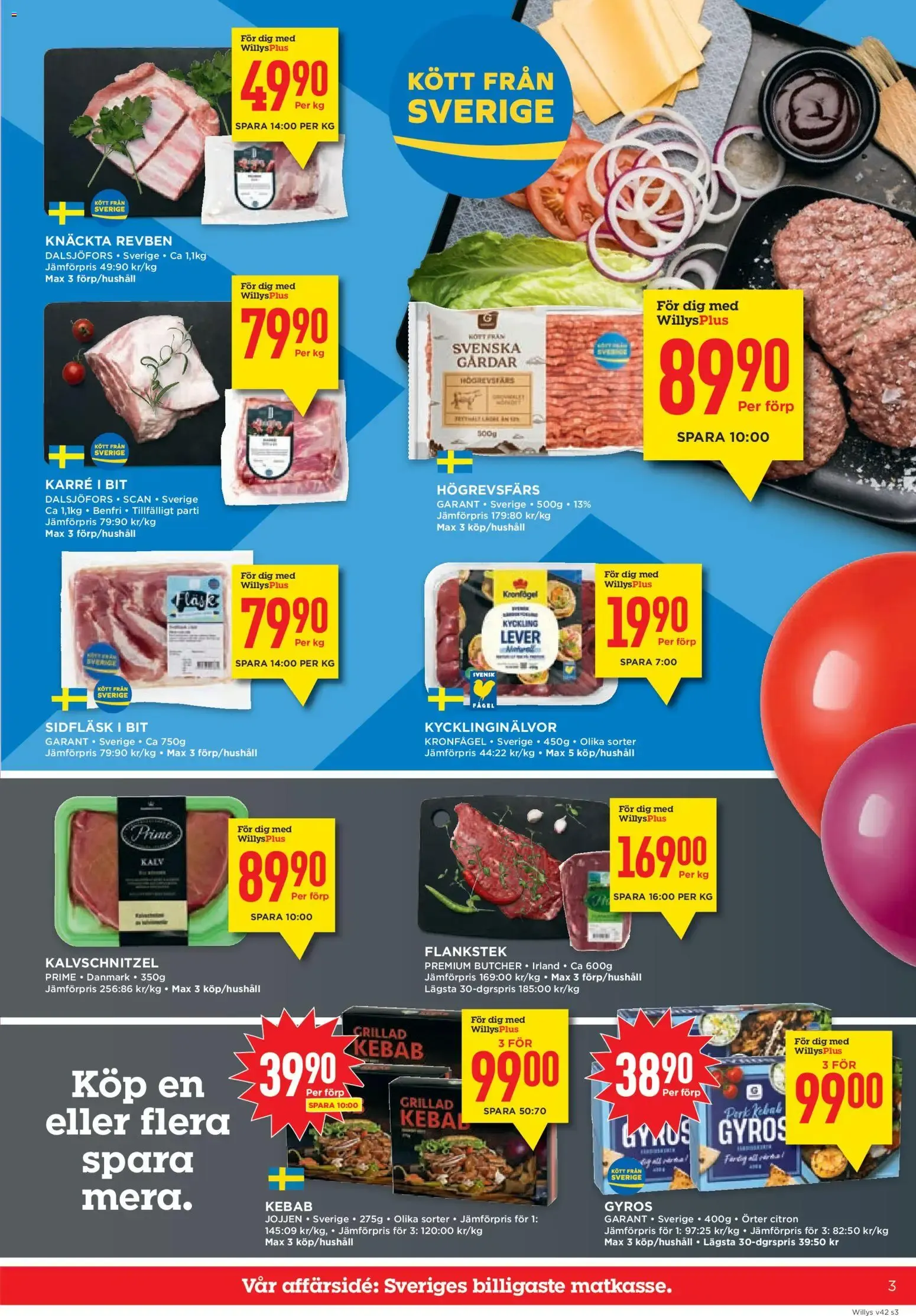 Willys: ¡Precios de aniversario, ofertas válidas del 12/10 al 18/10/2026! från 12 oktober till 18 oktober 2026 - Reklamblad sidor 3