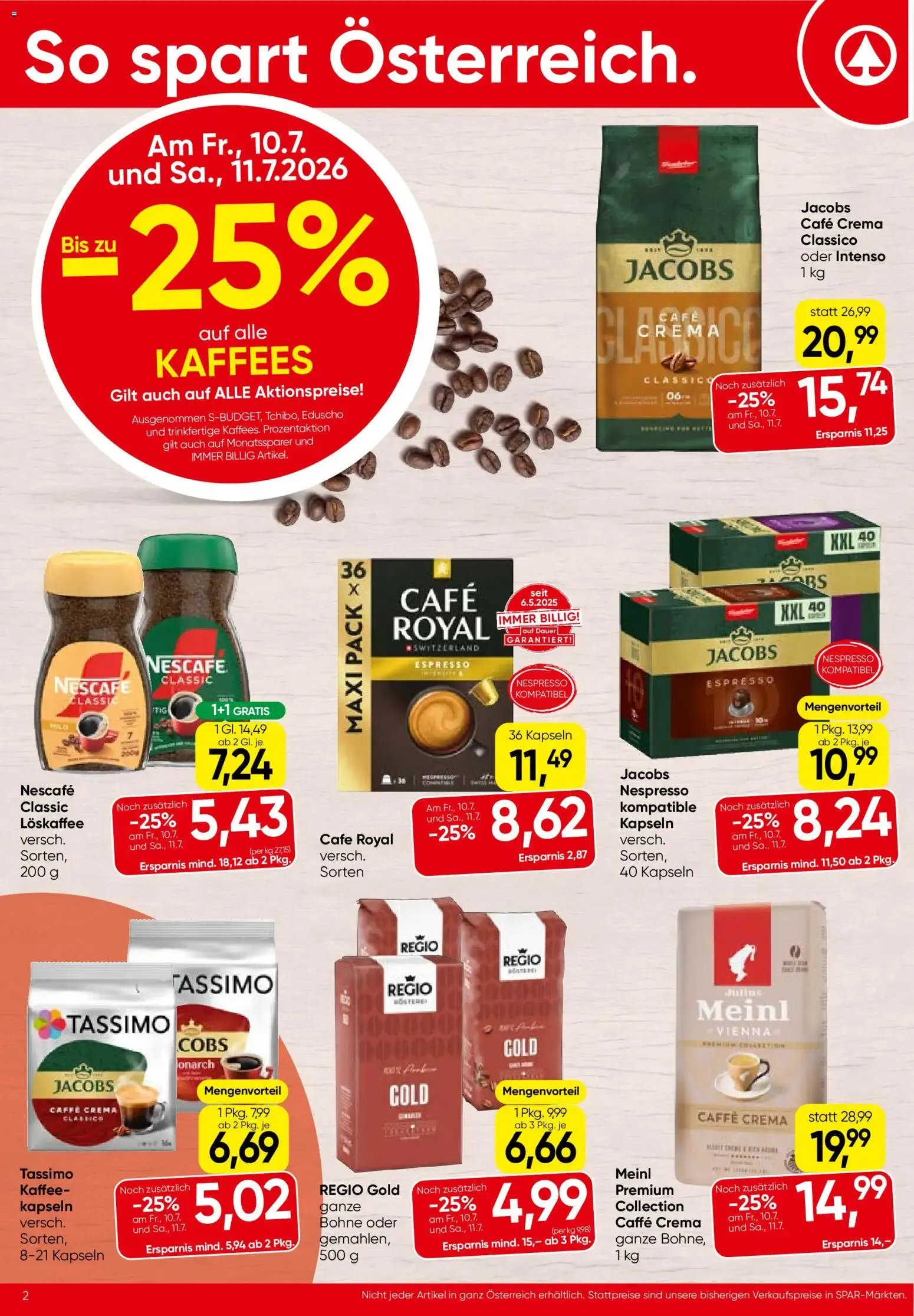 Spar Flugblatt - Wien (09.07.2026) - Angebote und Prospekt von 9. Juli bis 15. Juli 2026 - Flugblätt seite 2