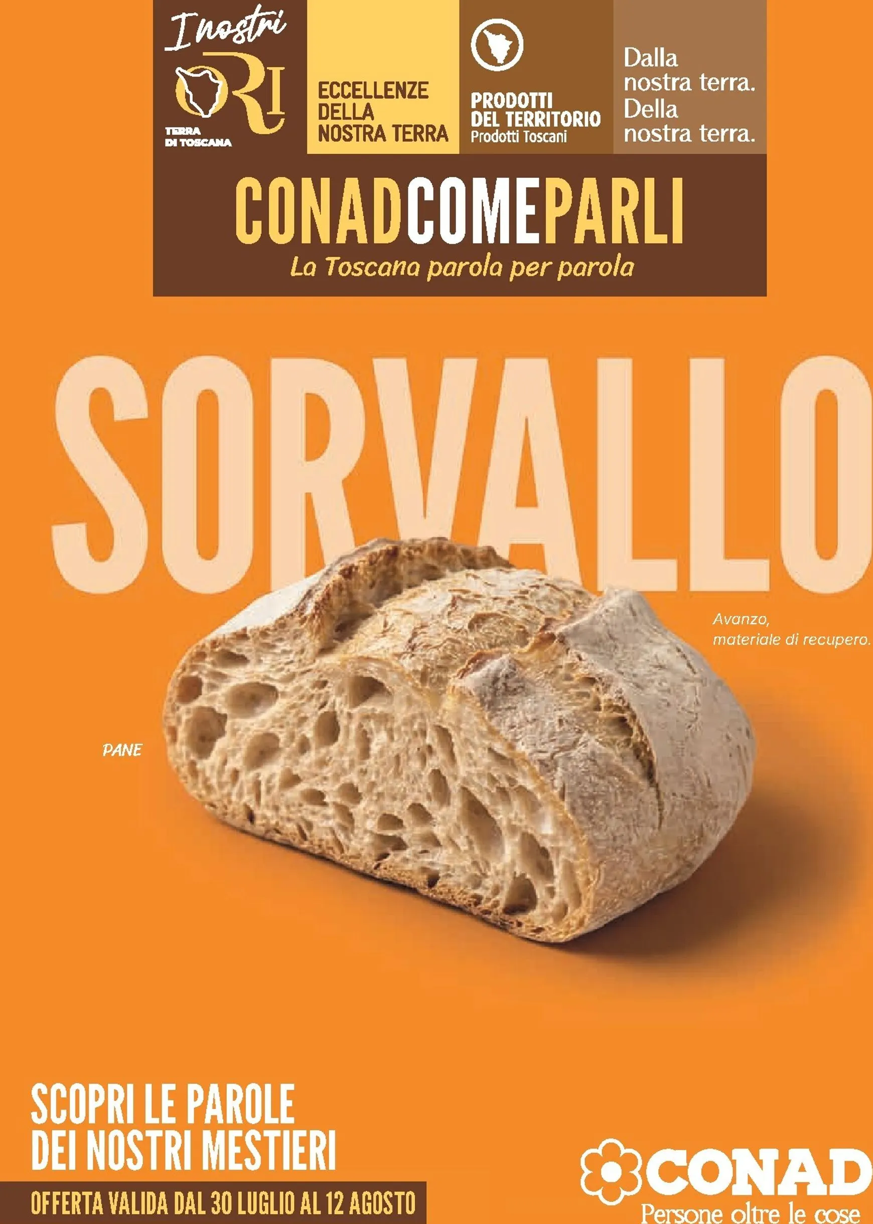 Conad Come Parli: La Toscana parola per parola da 30 luglio a 12 agosto di 2026 - Pagina del volantino 1