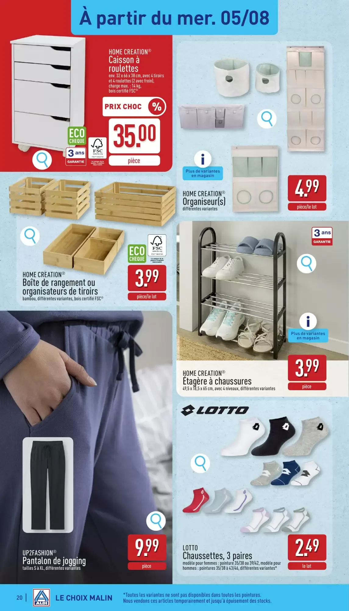 ALDI Dépliant du lun. 03/08 au sam. 08/08 inclus van 3 augustus tot 8 augustus 2026 - folder pagina 20