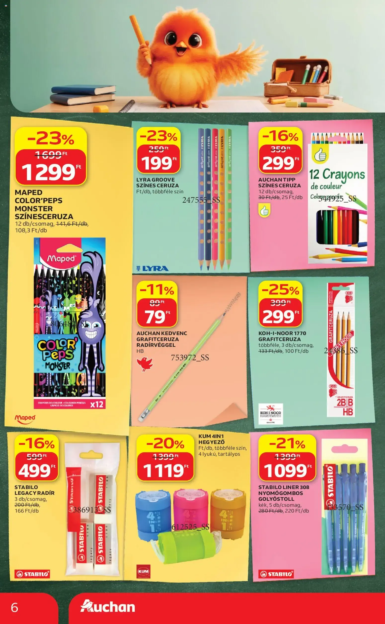 Katalógus Auchan Iskolakezdési ajánlatok - 2026.07.23. -tól/töl > akció, lapozható szórólap 🛍️ július 23.-tól július 29.-ig 2026. - Oldal 6