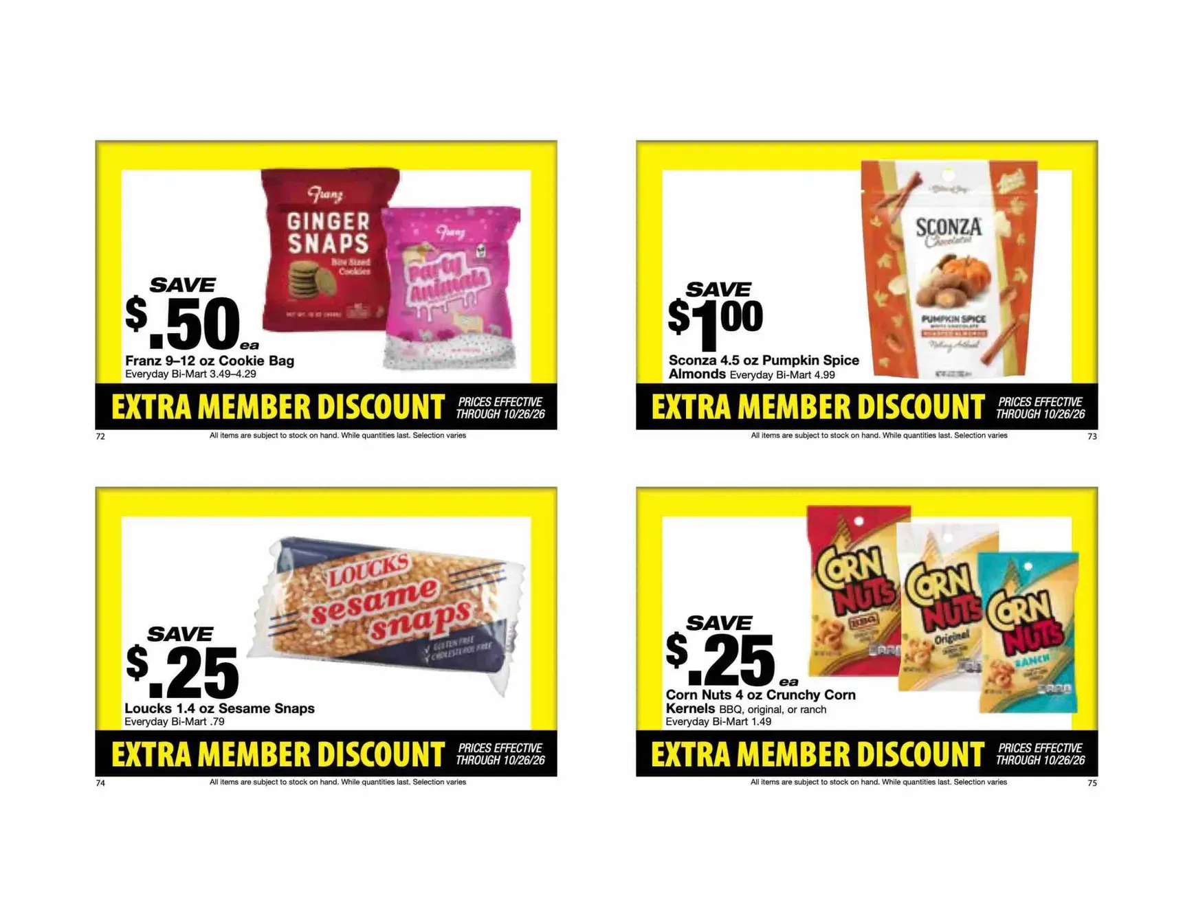 Weekly ad Current Bi-Mart - Extra member discount leaflet valid from Tuesday 10/13/2026 to Monday 10/26/2026 from October 13 to October 26 2026 - Page 20