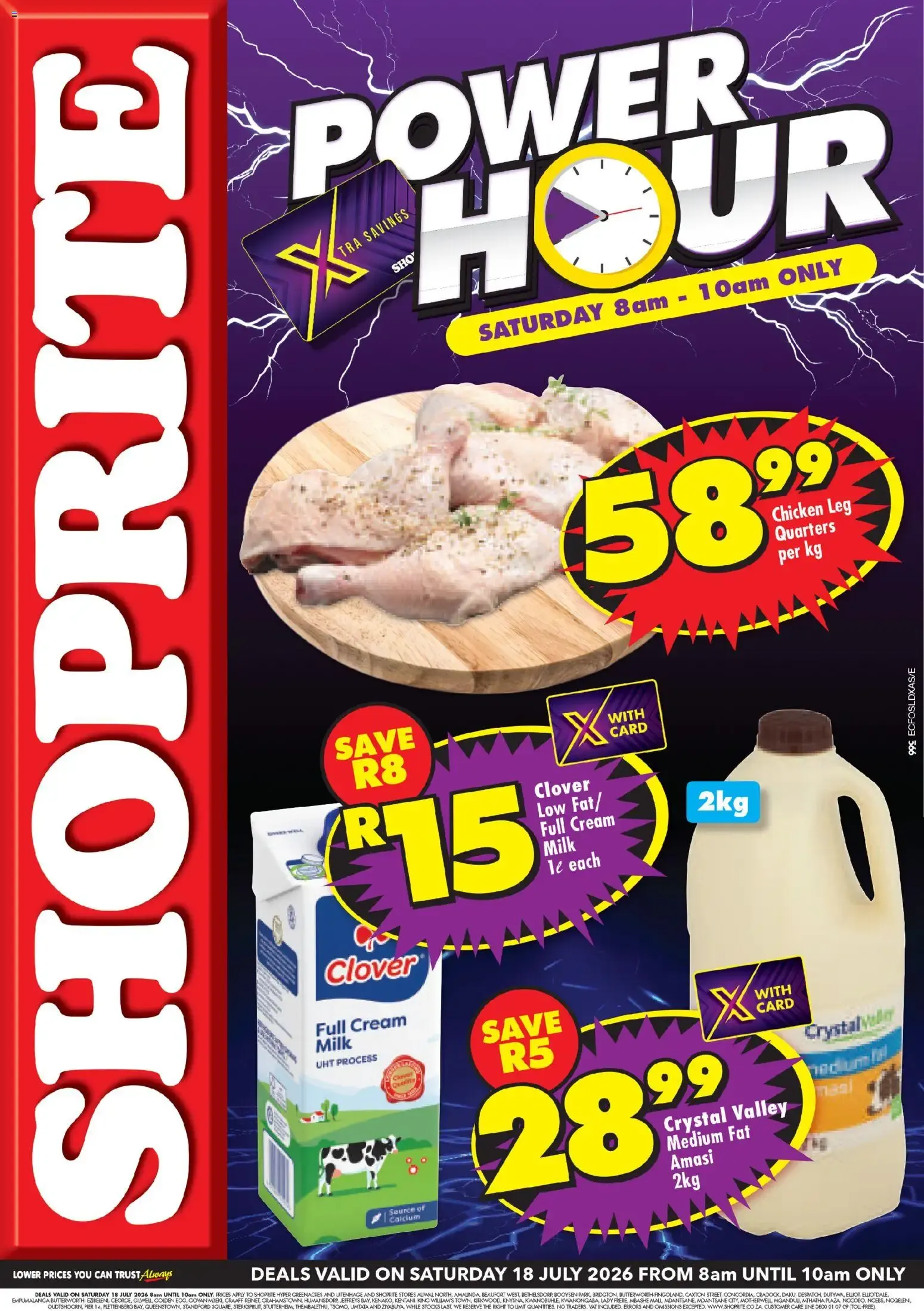 Shoprite Eastern Cape - Power Hour Deal Drop (18/07/2026 - 18/07/2026) → Online Catalogue from 18 July to 18 July 2026 - Catalogue Page 1