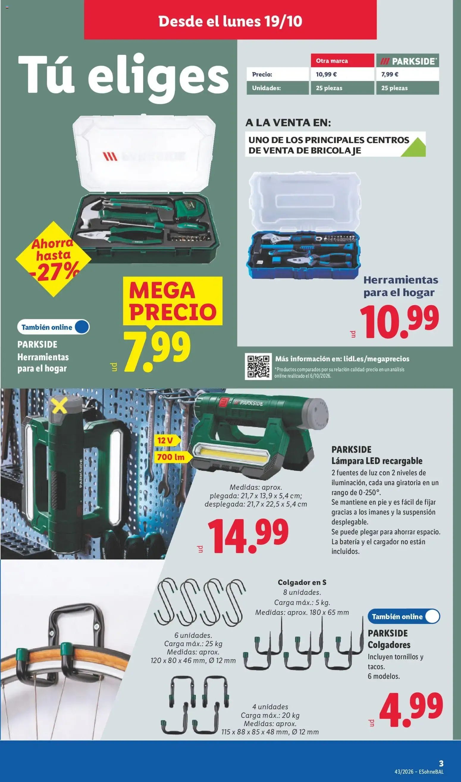 Catálogo de Lidl folleto de bazar del 19/10/2026 | Ofertas 19 de octubre al 25 de octubre 2026 - Página 7