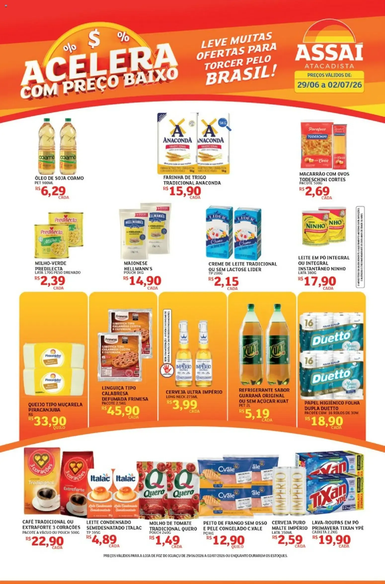Encarte de Assaí Atacadista ofertas - PR de 29/06/2026 | Promoções Online 29 de junho até 2 de julho 2026 - Pagina 1
