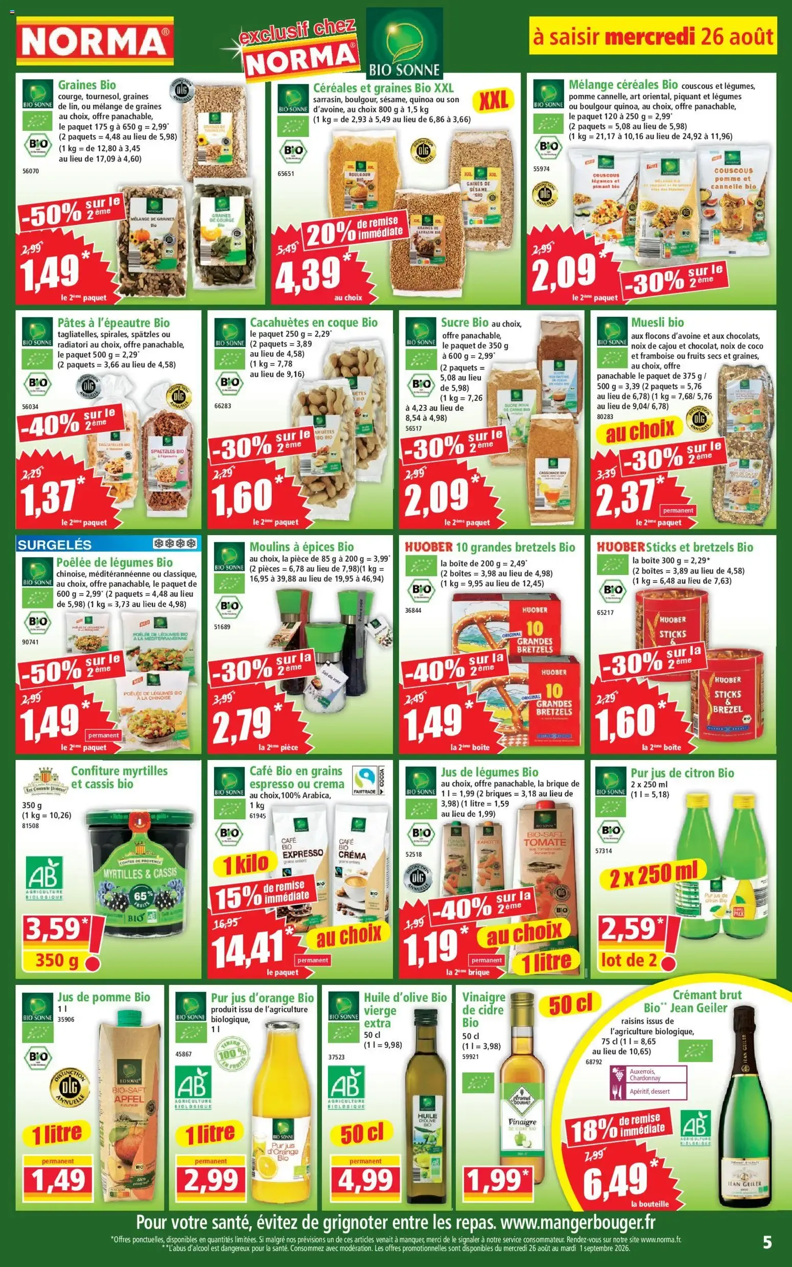 Norma Votre Discounter Régional - Promotions du 26 août du 26 août au 1 septembre 2026 - Catalogue page 5