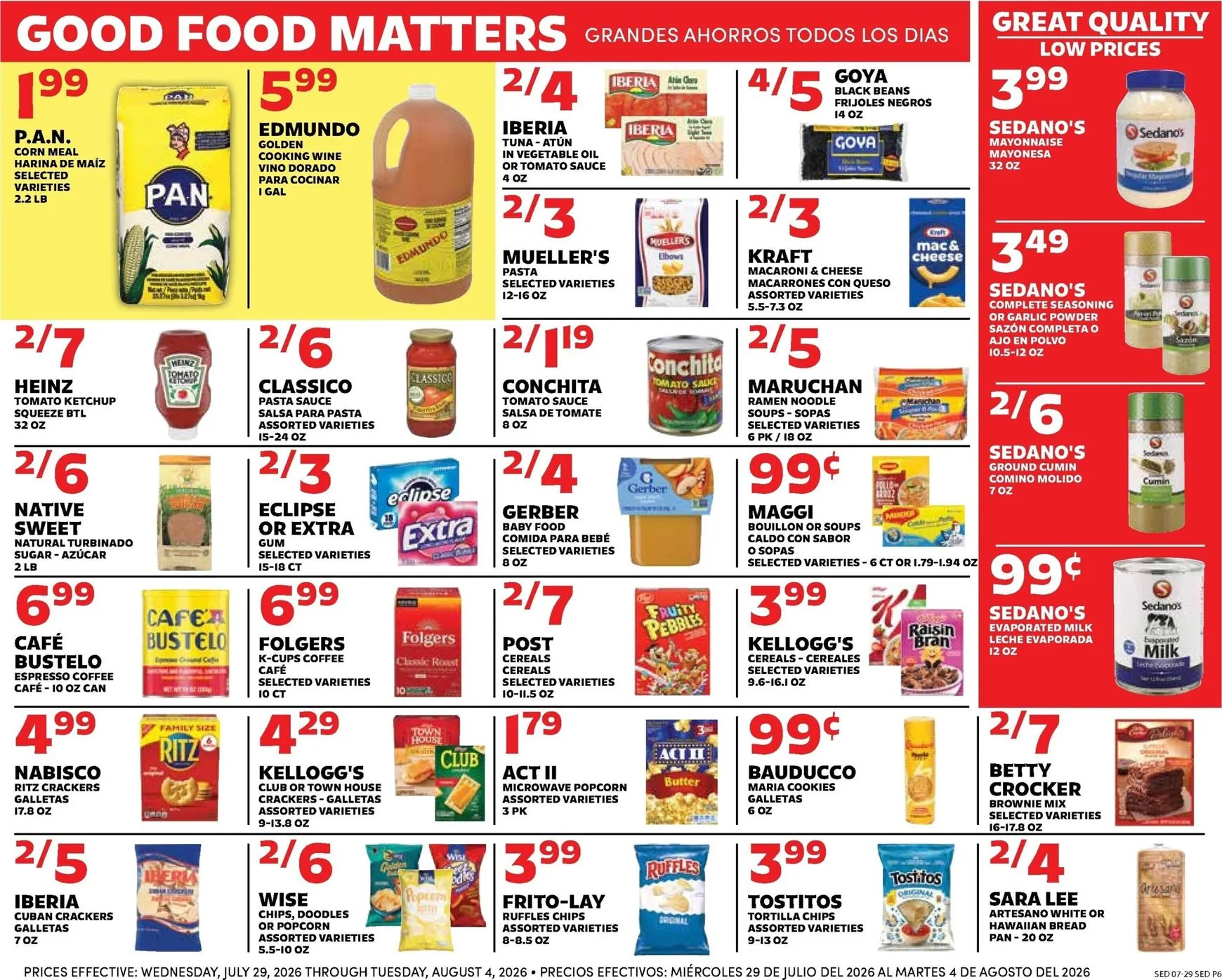 Weekly ad Current Sedano's leaflet valid from Wednesday 07/29/2026 to Tuesday 08/04/2026 from July 29 to August 4 2026 - Page 6