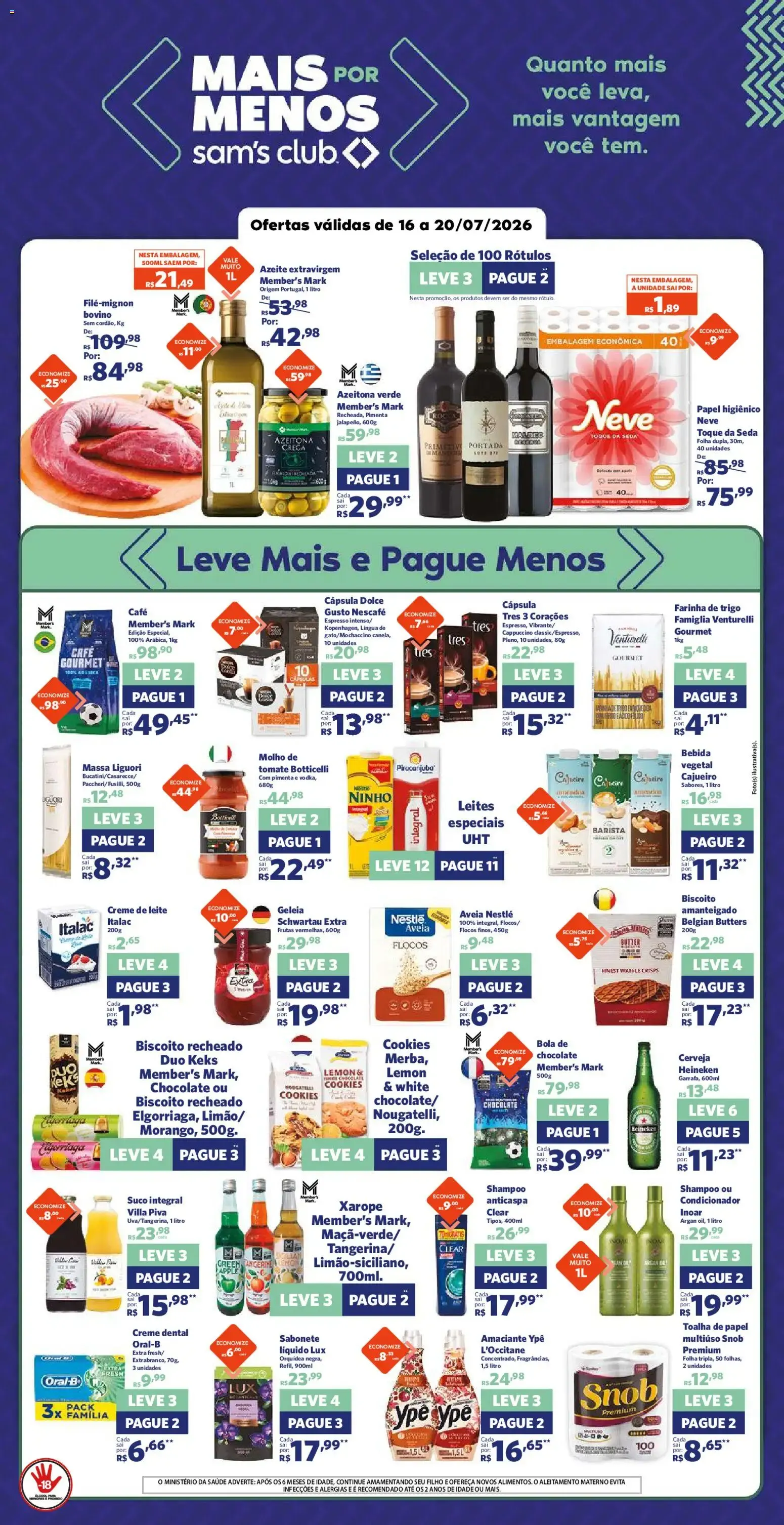 Encarte de Sam's Club - Ofertas da semana de 16/07/2026 | Promoções Online 16 de julho até 20 de julho 2026 - Pagina 1