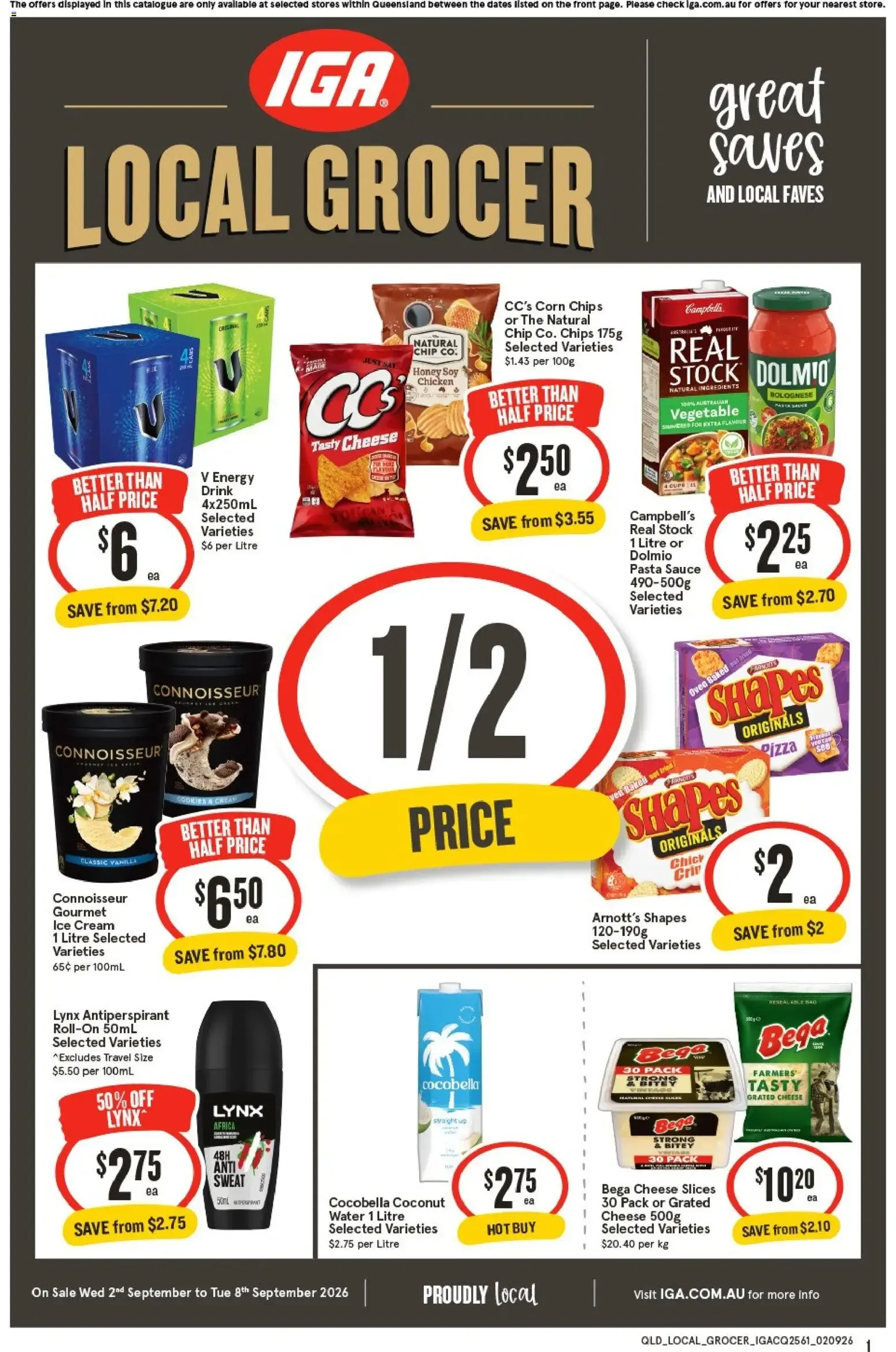 IGA Local Grocer - Great Saves and Local Faves - Catalogue valid from 2 September to 8 September 2026 - page 1