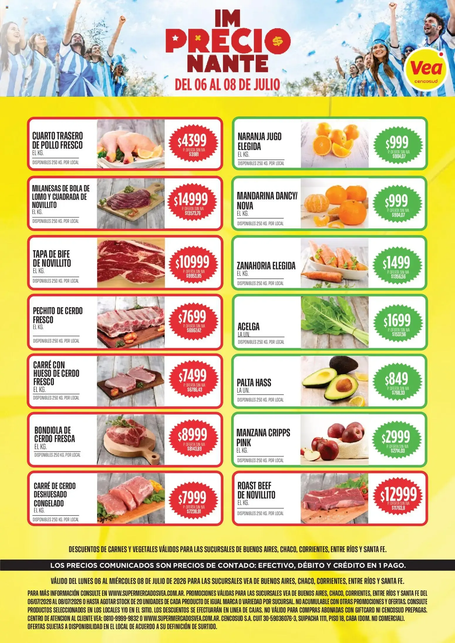 Ofertas de Vea - ¡IM PRECIO NANTE! 6 de julio al 8 de julio 2026 - Página 1 del catálogo