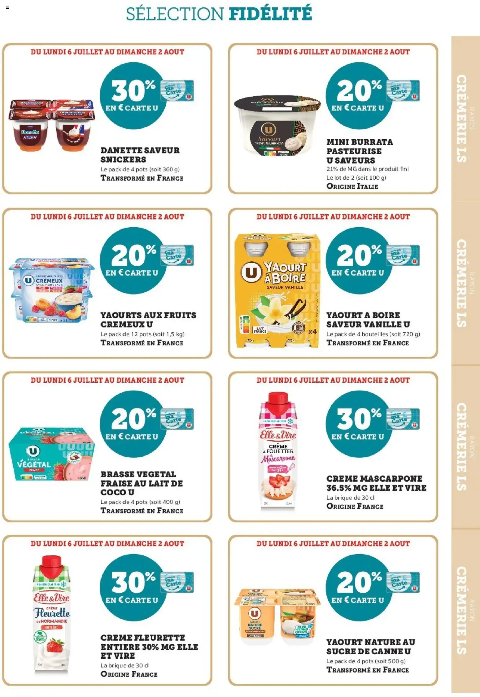 Hyper U - Ma sélection Carte U Juillet à partir du 06/07/2026 - promo en ligne du 6 juillet au 2 août 2026 - Catalogue page 7