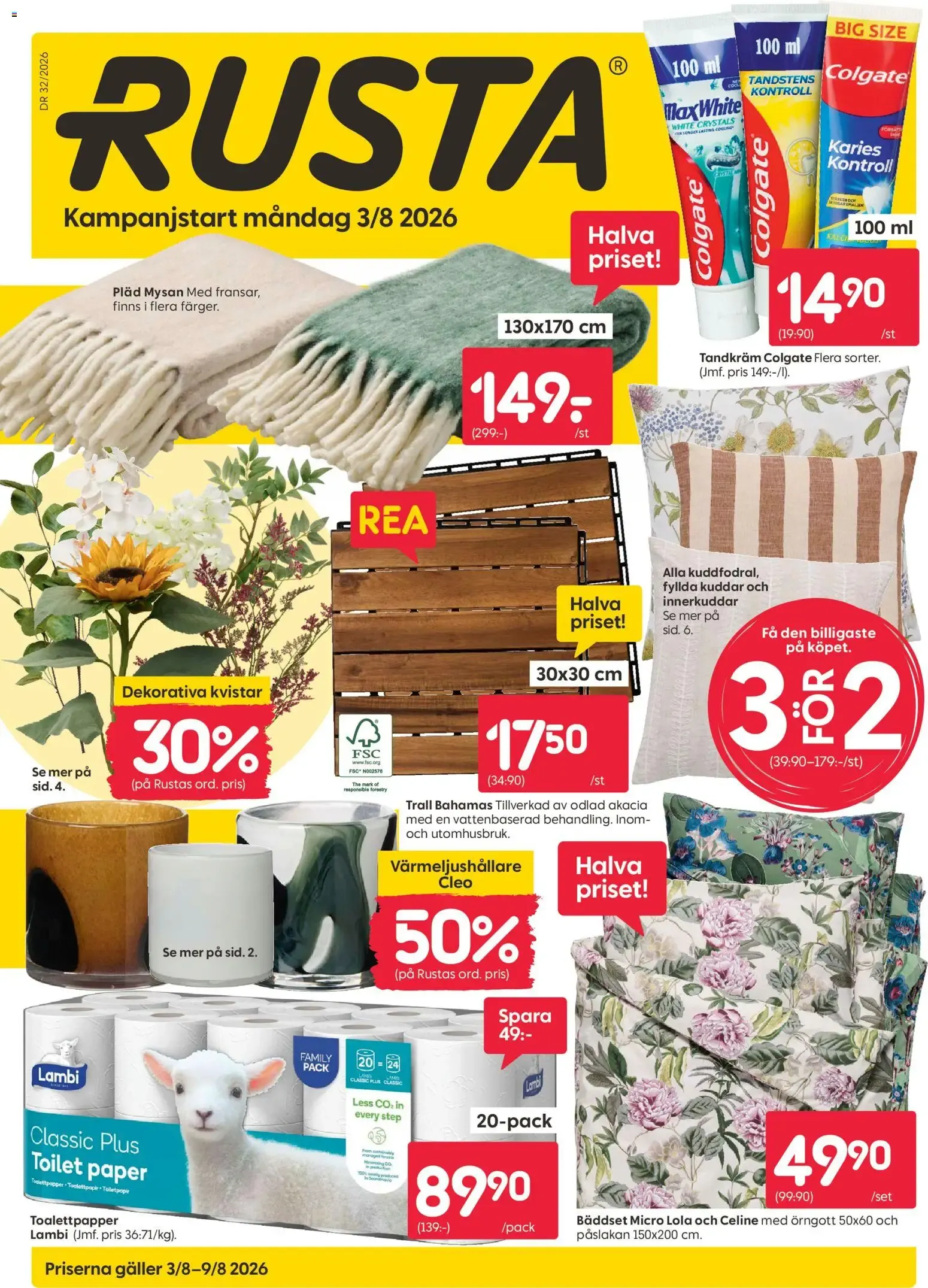 Rusta erbjudanden från 03/08/2026 - 09/08/2026 > Reklamblad nuvarande rabatter