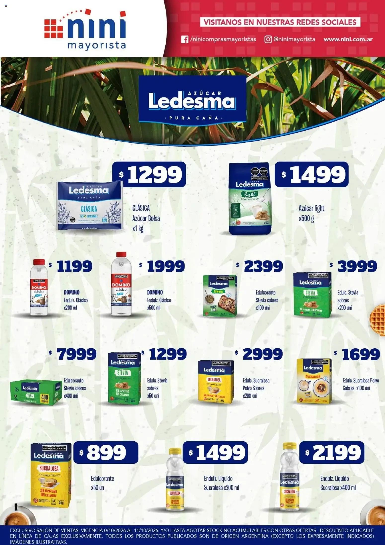 Ofertas de NINI Mayorista - Ledesma del 05/10/2026 - 11/10/2026 5 de octubre al 11 de octubre 2026 - Página 1 del catálogo