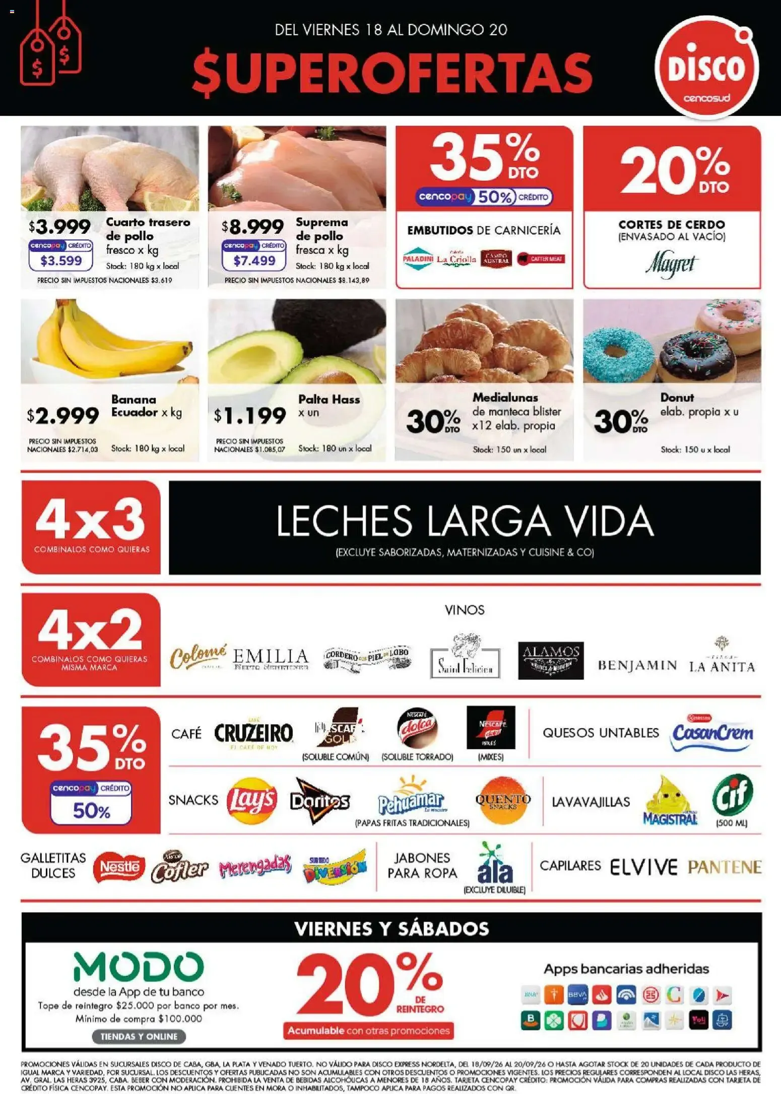 Ofertas de Disco - Super Ofertas del 18/09/2026 al 20/09/2026 18 de septiembre al 20 de septiembre 2026 - Página 1 del catálogo