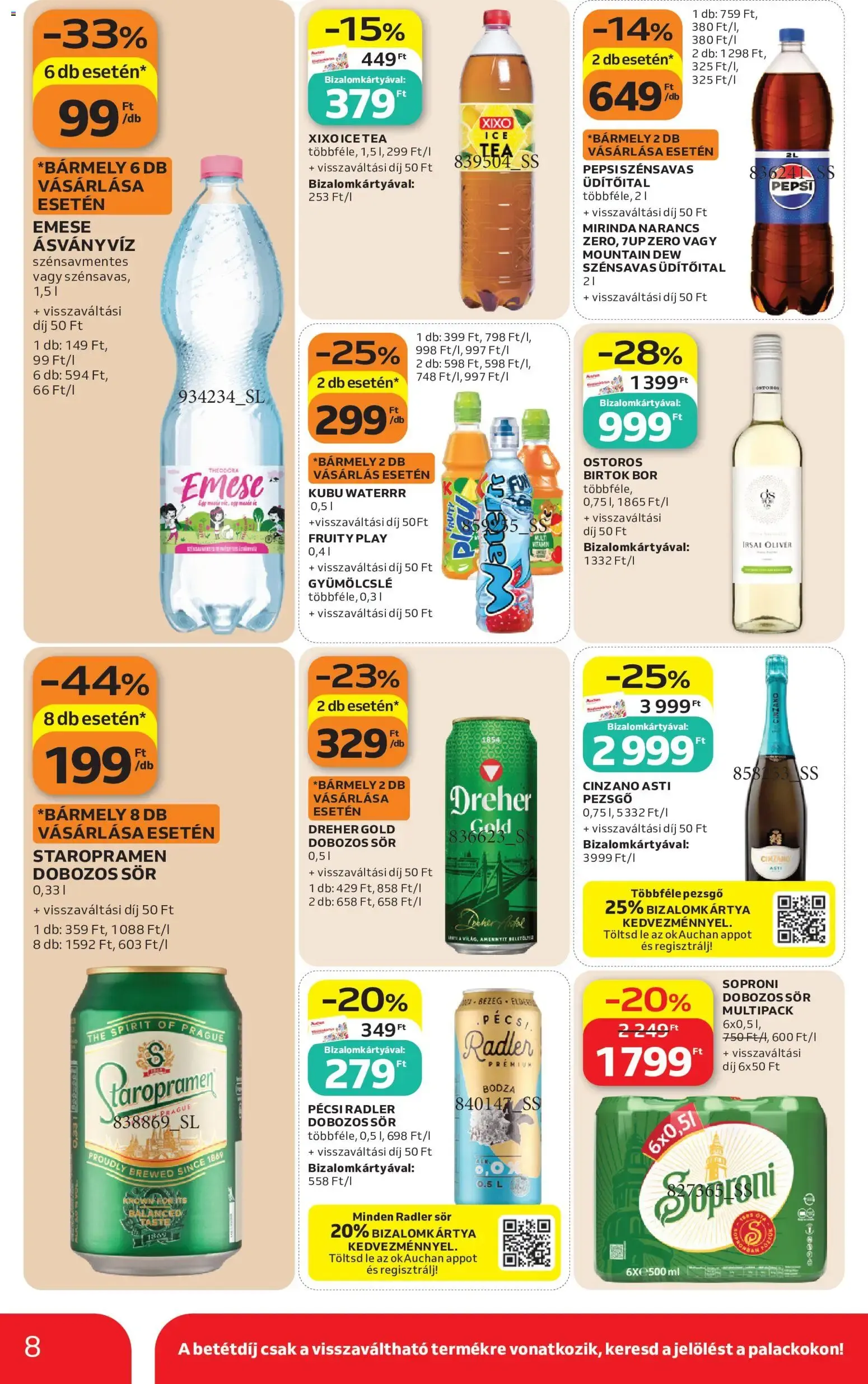 Katalógus Auchan Szupermarket akciós újság - 2026.09.03. -tól/töl > akció, lapozható szórólap 🛍️ szeptember 3.-tól szeptember 9.-ig 2026. - Oldal 8