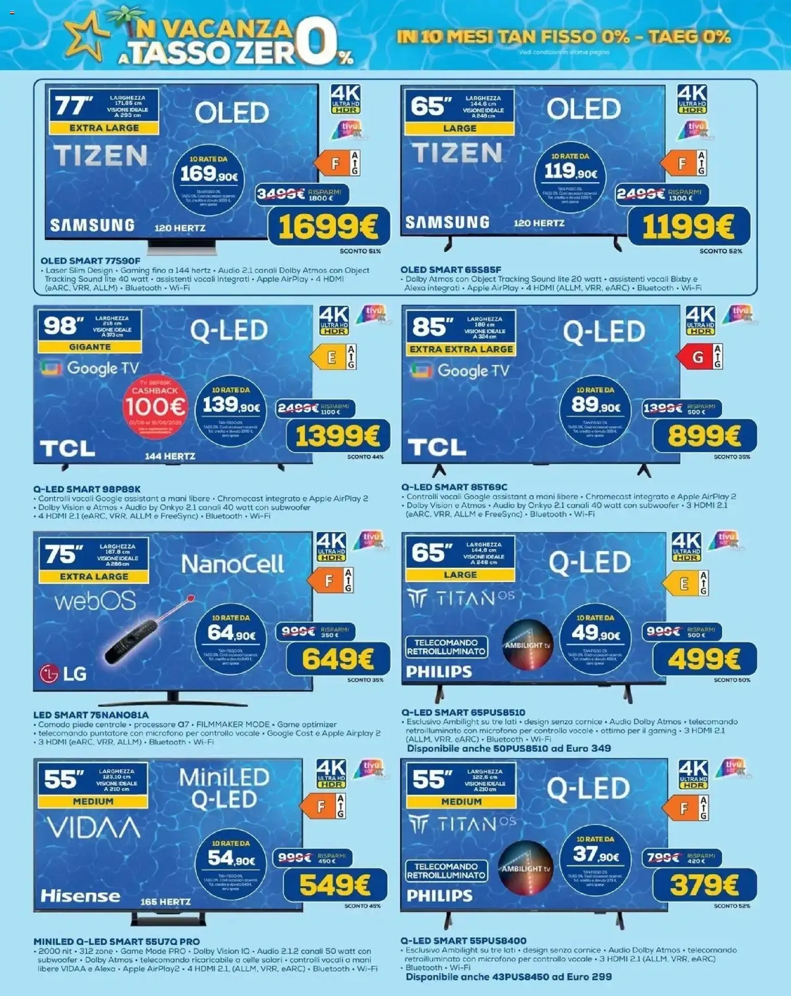 Euronics - In vacanza a tasso zero da 30 luglio a 19 agosto di 2026 - Pagina del volantino 8
