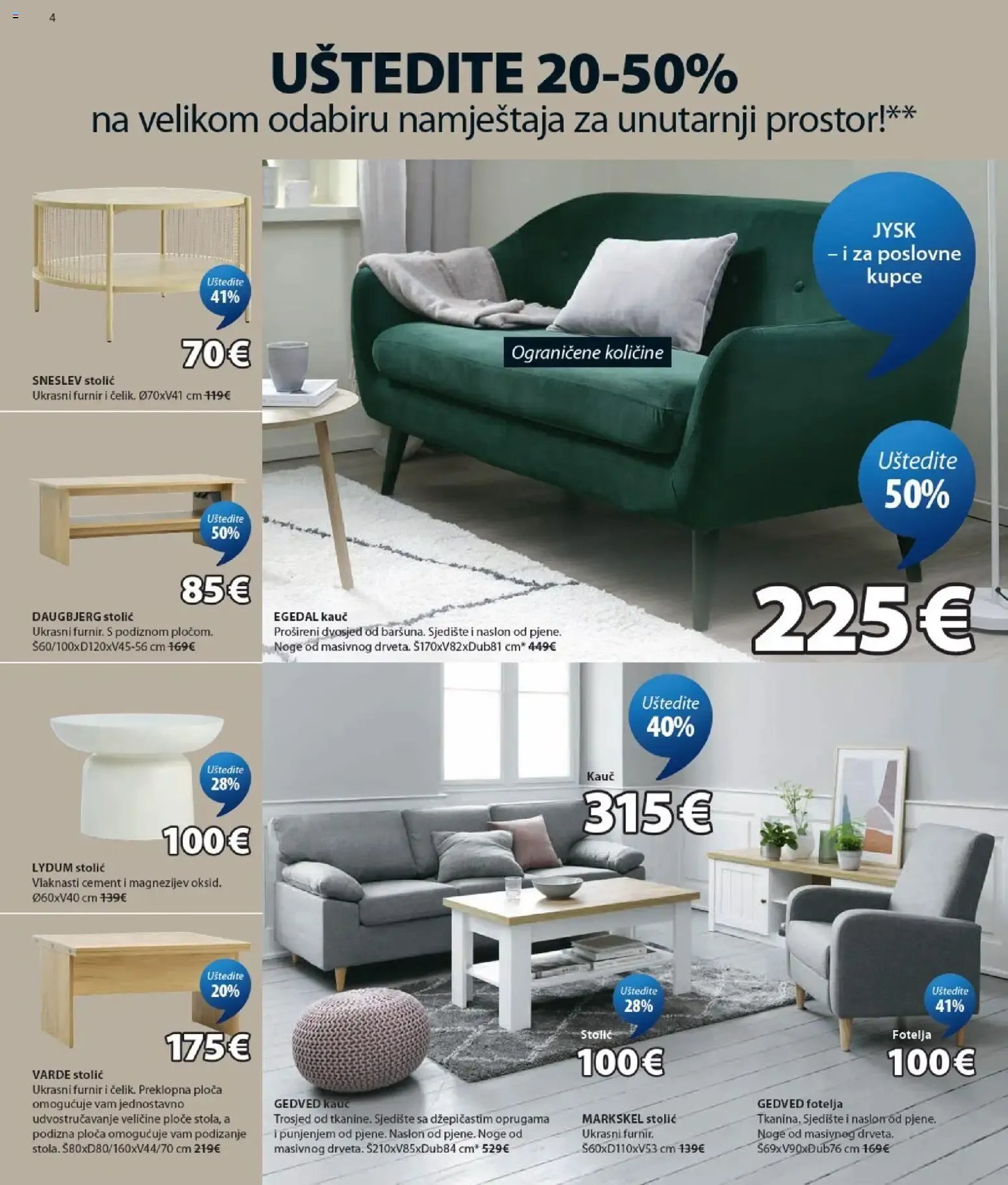 Katalog JYSK Katalog novi od 26.08.2026 na listanje > letak digitalni od 26. kolovoza do 1. rujna 2026. - Pregled Stranica 4