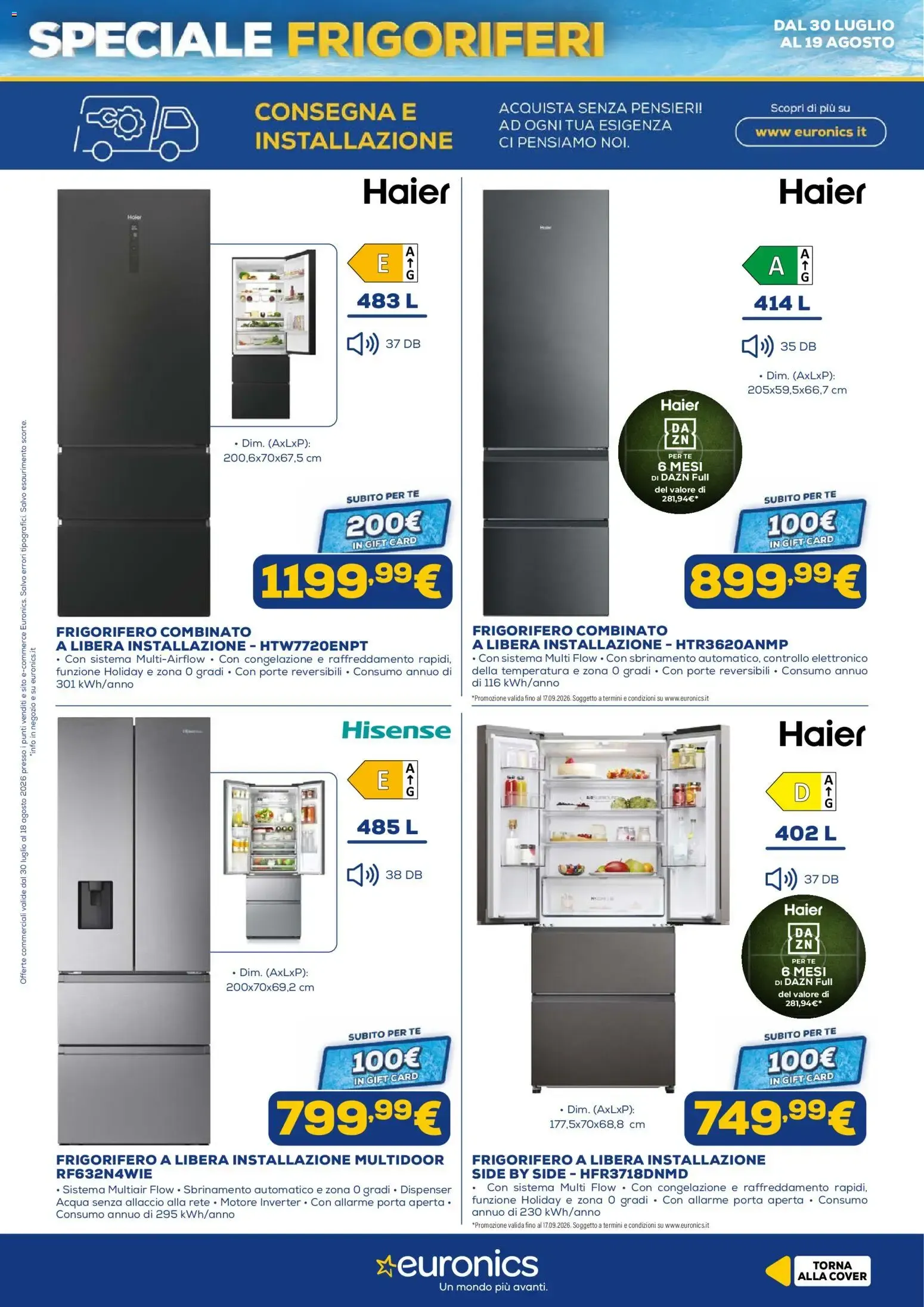 Euronics Speciale Frigoriferi da 30 luglio a 18 agosto di 2026 - Pagina del volantino 10