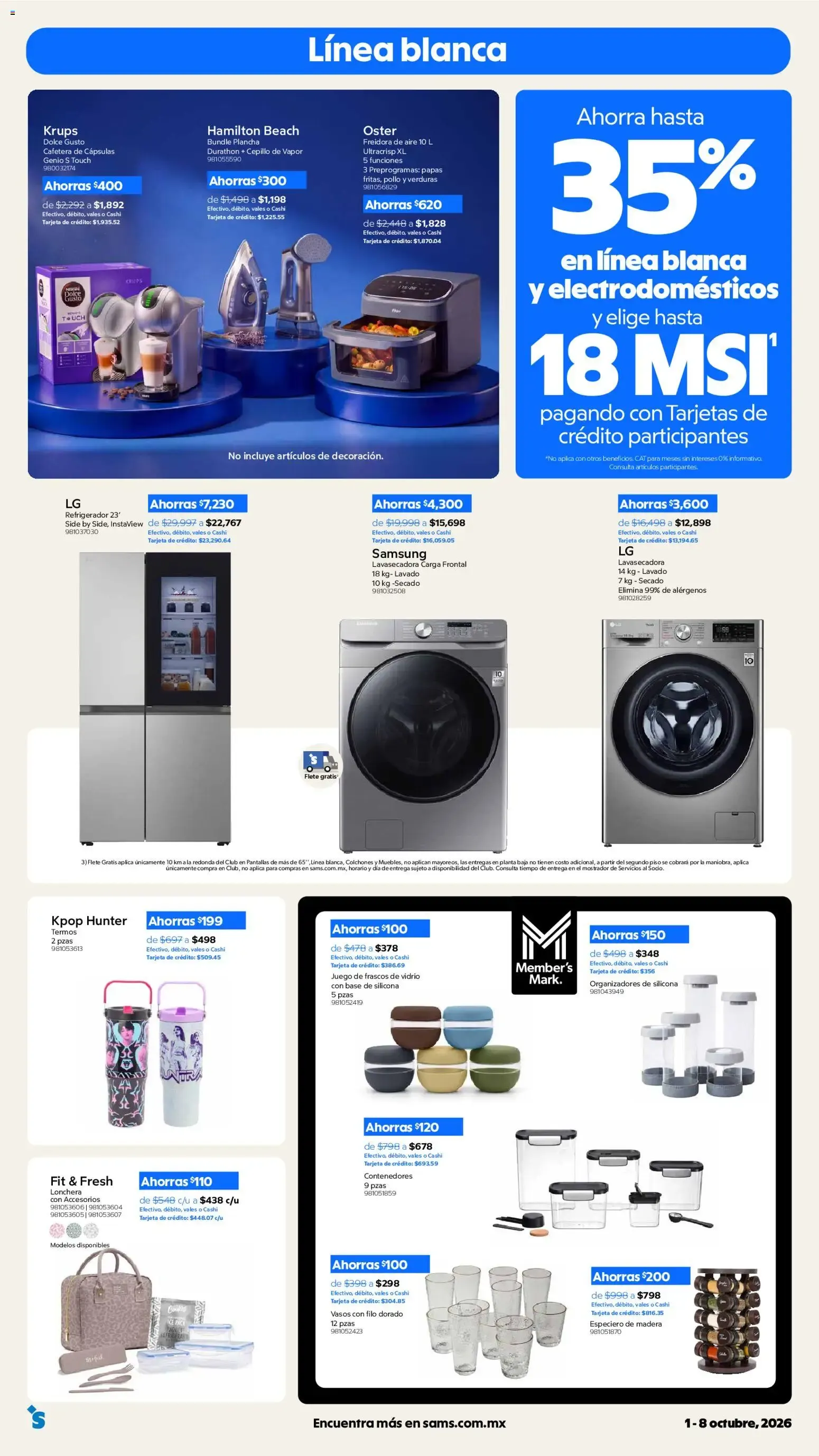 Catálogo de Sam's Club: Únete al Club 1 de octubre al 8 de octubre 2026 - Pagina 4