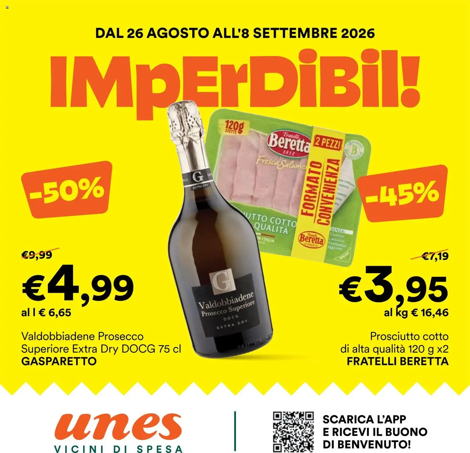 Nuovo Unes volantino dal 26/08/2026 > offerte anteprima 🛍️ da 26 agosto a 8 settembre di 2026 - Pagina del volantino 1