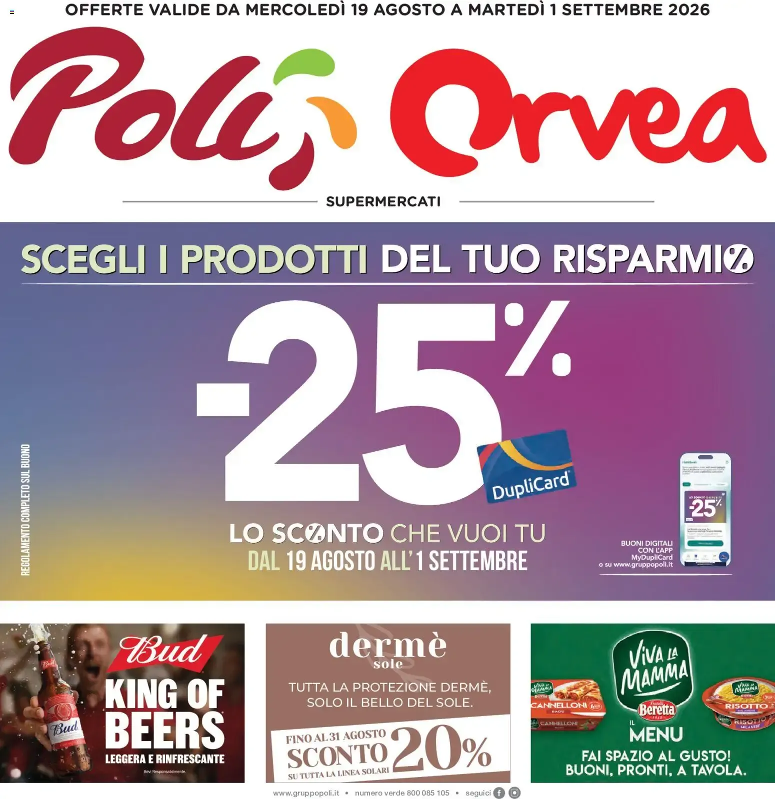Poli volantino dal 19/08/2026 - online Offerte da 19 agosto a 1 settembre di 2026 - Pagina del volantino 1