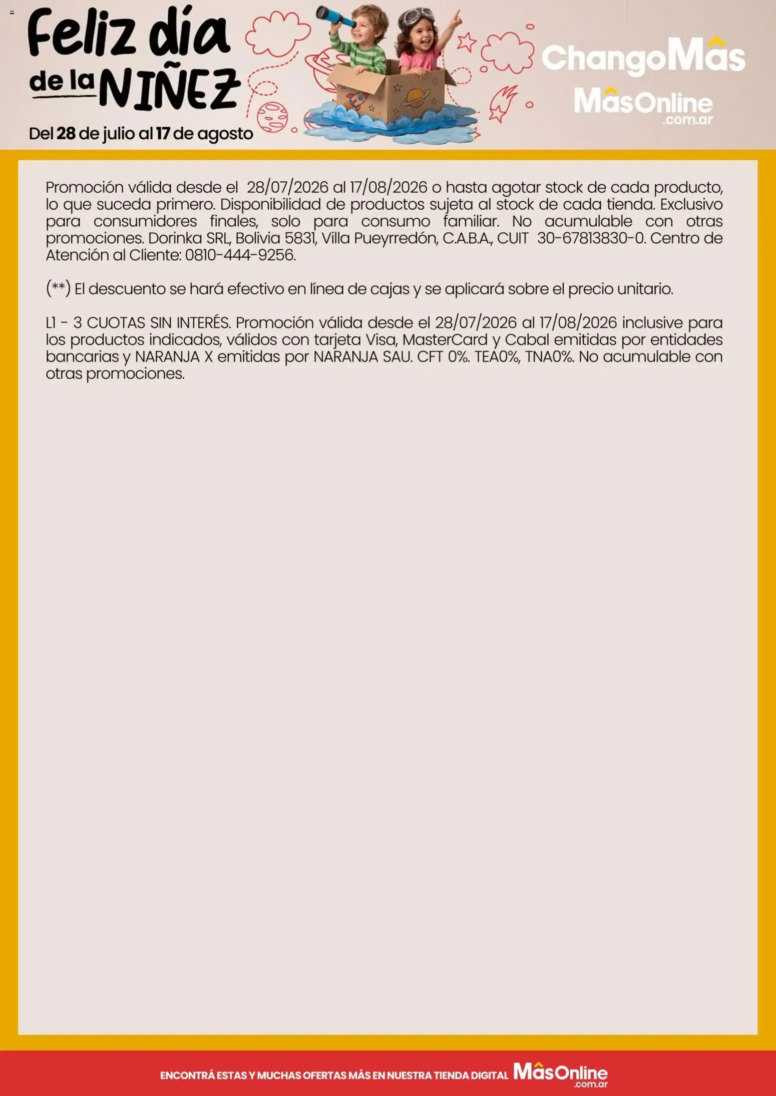 Ofertas de Changomas Feliz dia de la Niňez || del 28/07/2026 - 17/08/2026 || Catálogo 28 de julio al 17 de agosto 2026 - Página 13 del catálogo