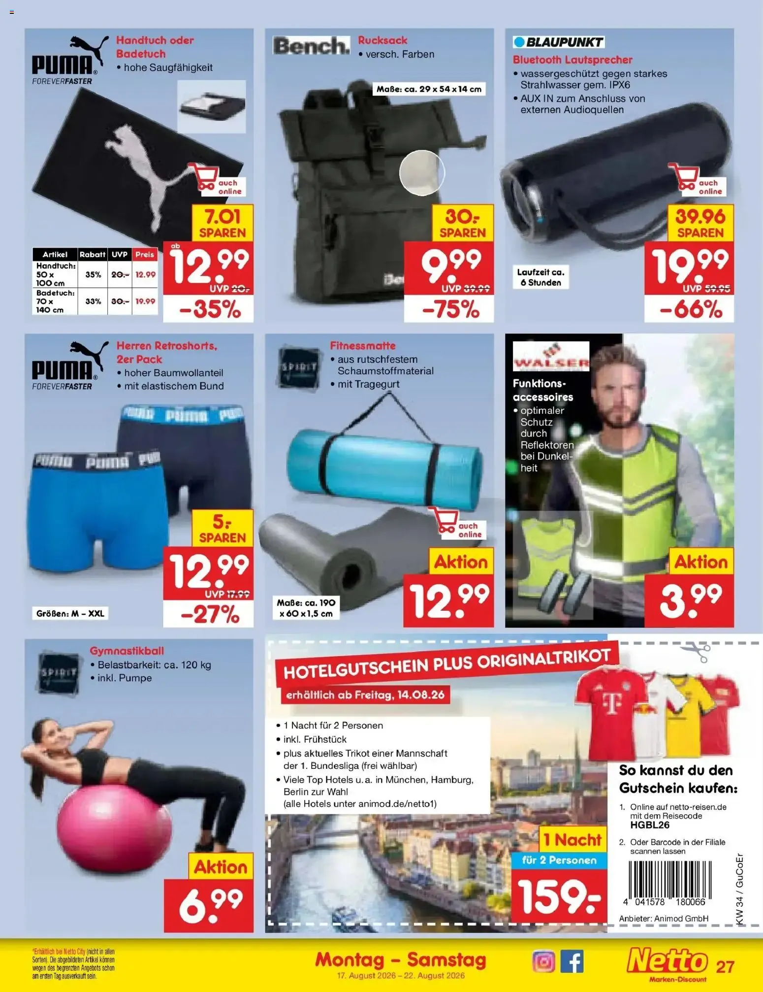 Netto Marken-Discount Prospekt Bitterfeld-Wolfen (ab 17.08.2026) » Angebote von 17. August bis 22. August 2026 - Prospekt seite 37
