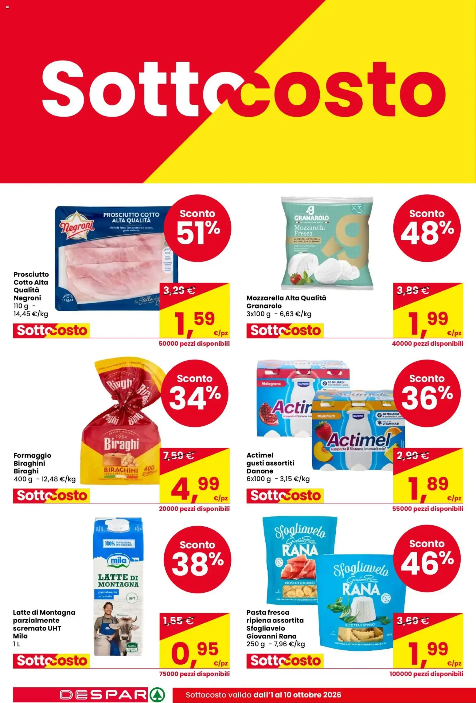 Despar Sottocosto da 1 ottobre a 10 ottobre di 2026 - Pagina del volantino 2