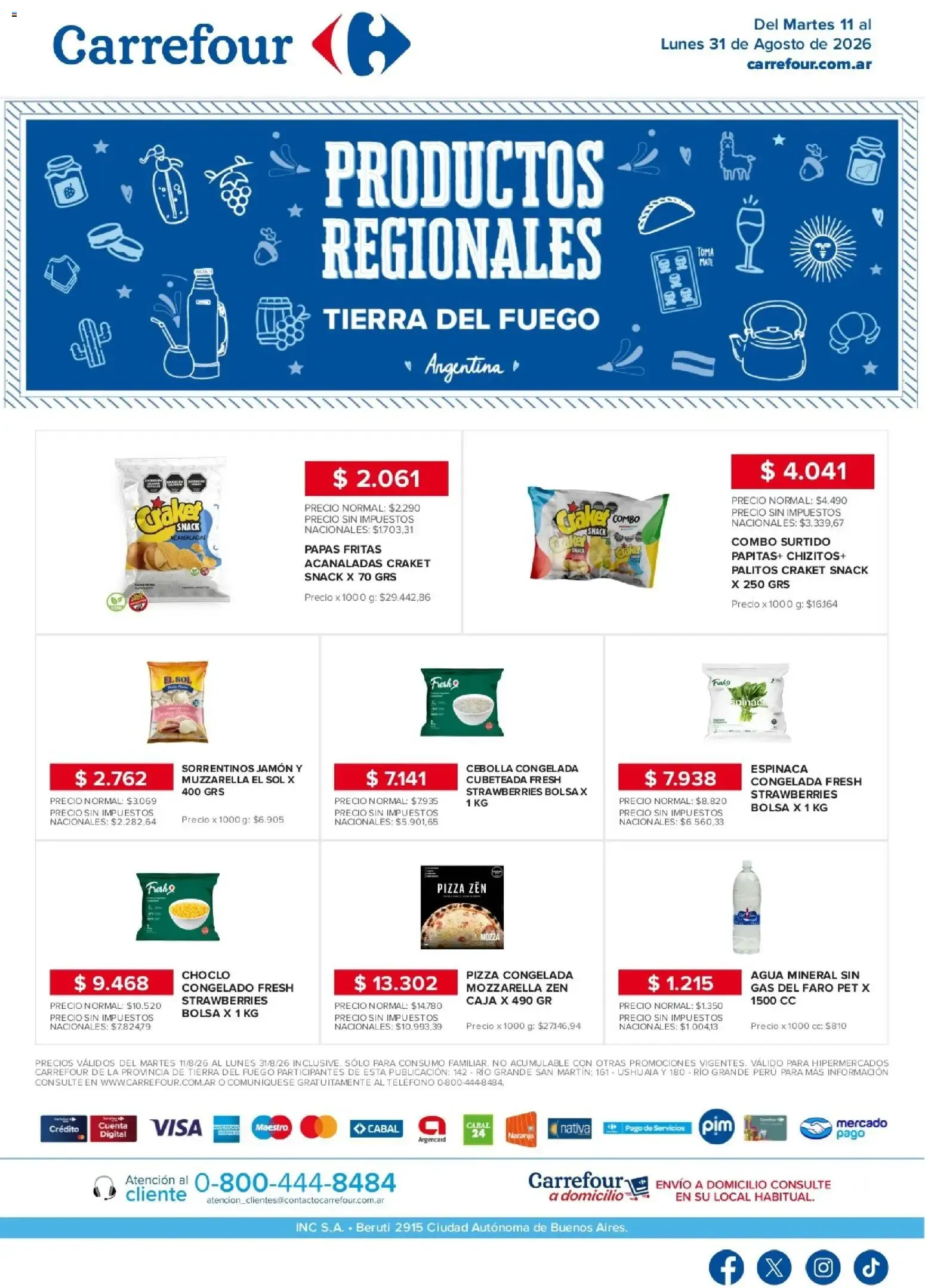 Ofertas de Carrefour - Regionales | Tierra del fuego || del 11/08/2026 - 01/09/2026 || Promociones 11 de agosto al 31 de agosto 2026 - Página 1 del catálogo