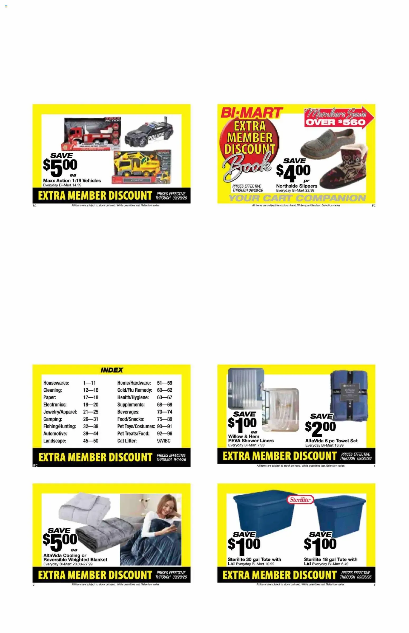 Bi-Mart Weekly Ad from 09/14/2026 - Flyer