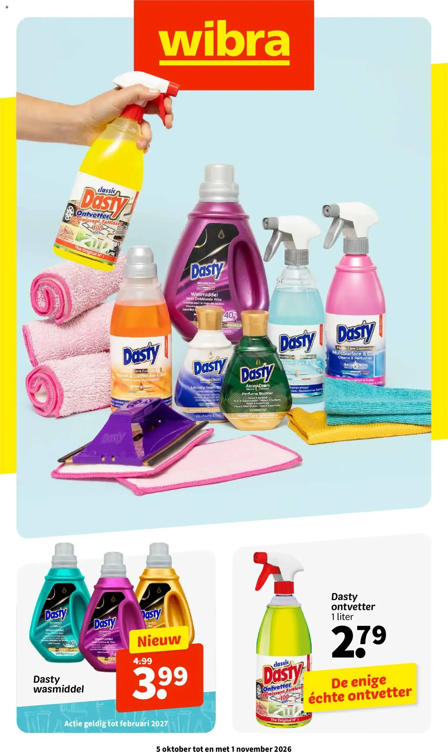 Wibra - Ofertas Dasty van 5 oktober tot 1 november 2026 - Folder pagina 1
