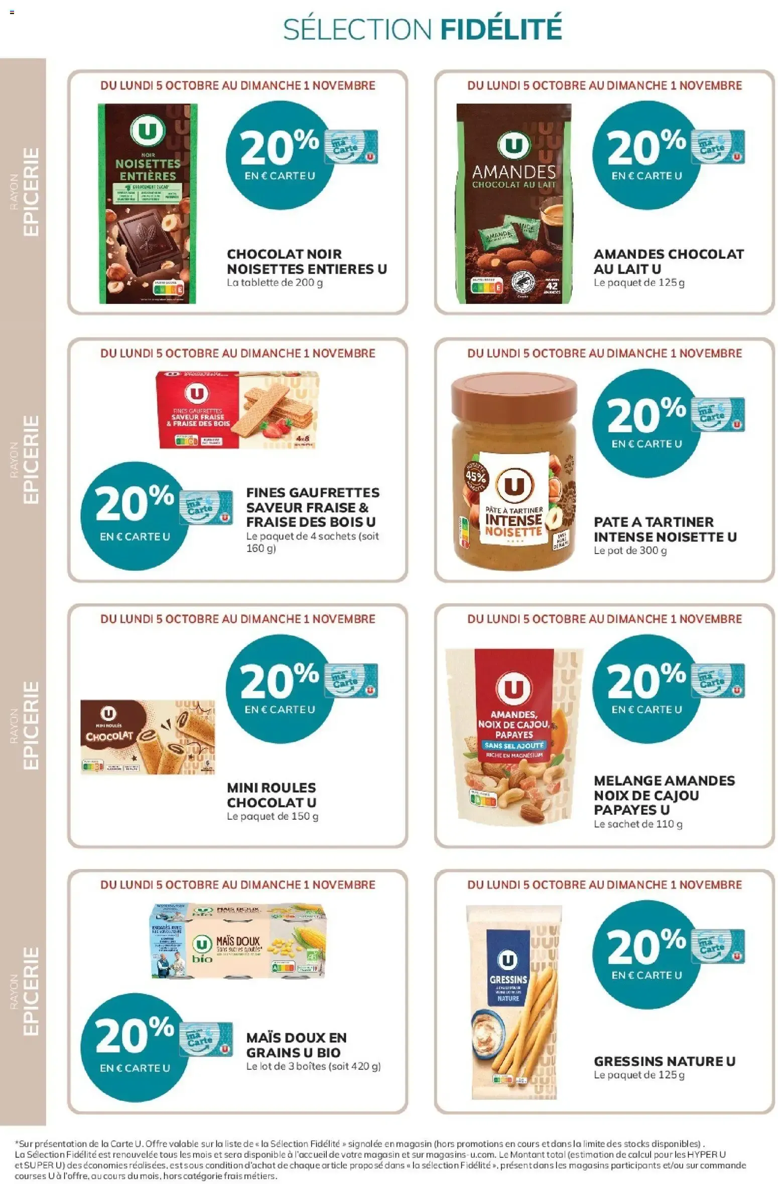 20% reversés sur votre Carte U du 5 octobre au 1 novembre 2026 - Catalogue page 8