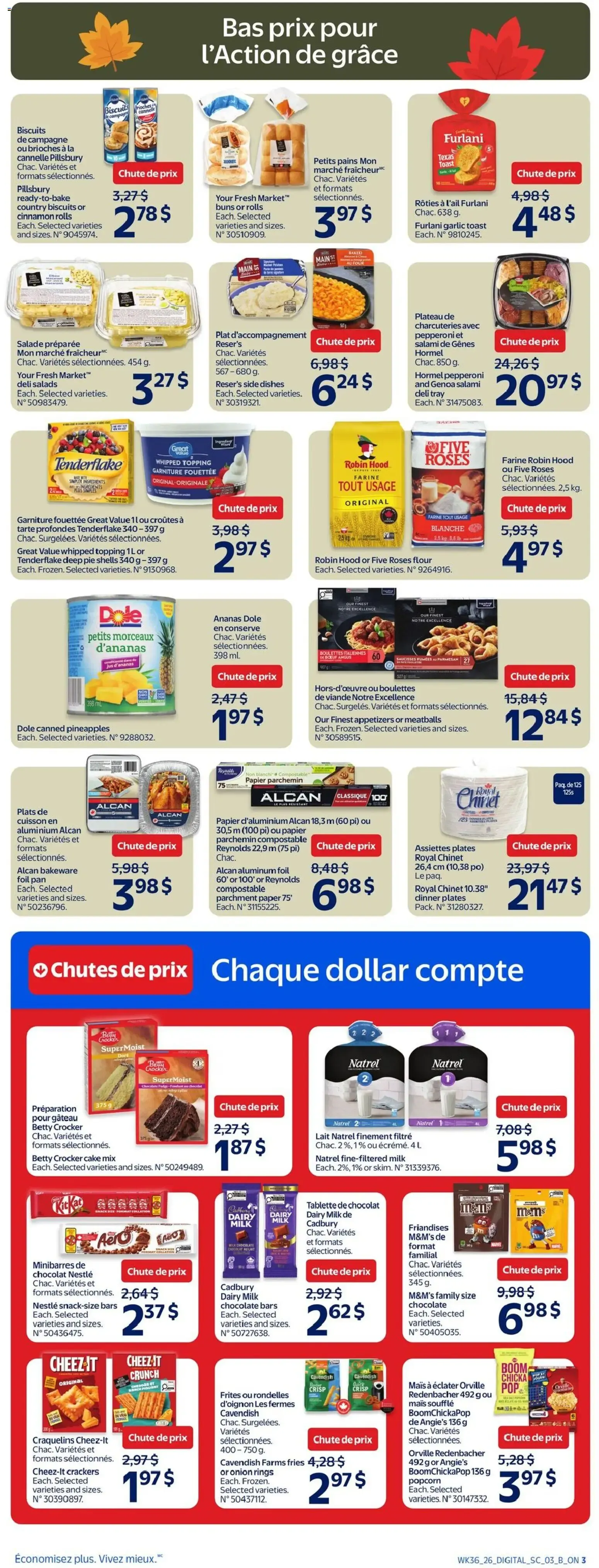Festin de l'Action de grâce aux mêmes prix que ceux de l'an dernier from October 1 to October 7 2026 - flyer page 13