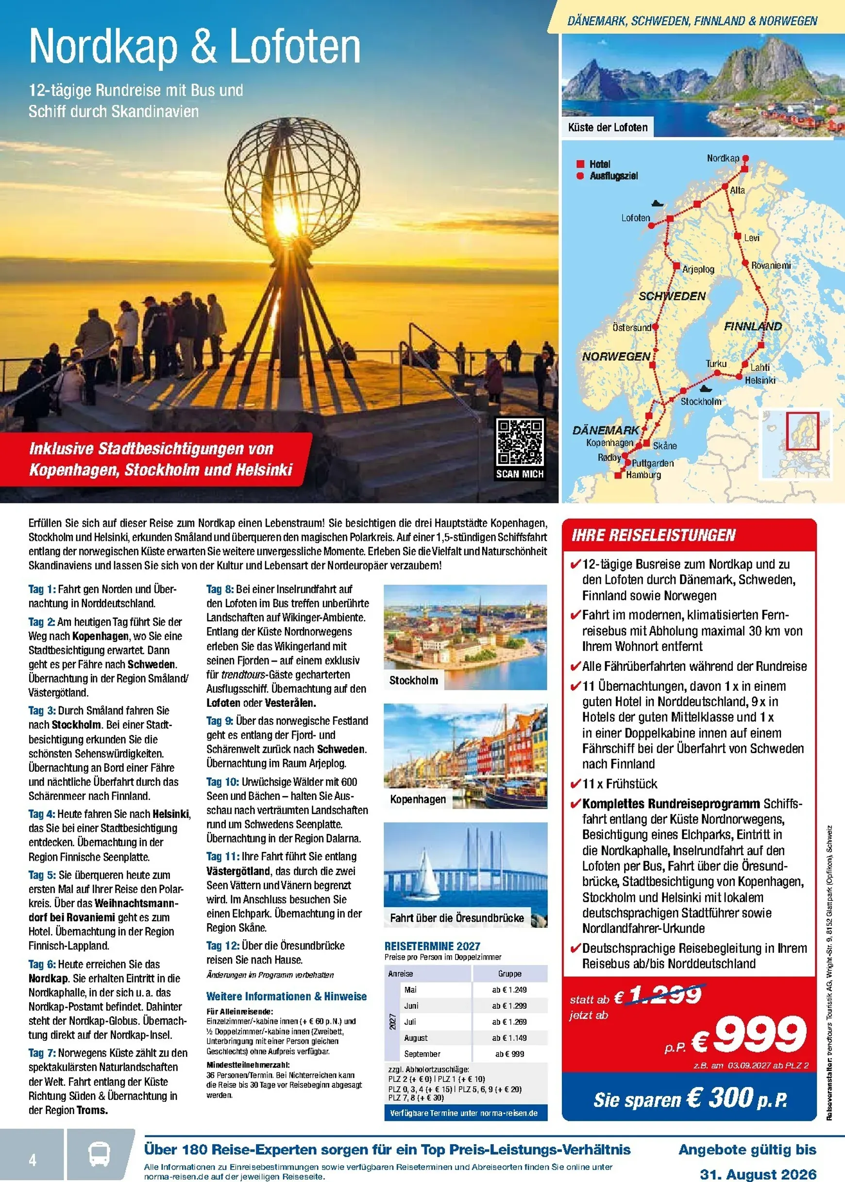 Norma - Reisen Prospekt – von Samstag 01.08.2026 bis Montag 31.08.2026 von 1. August bis 31. August 2026 - Prospekt seite 4