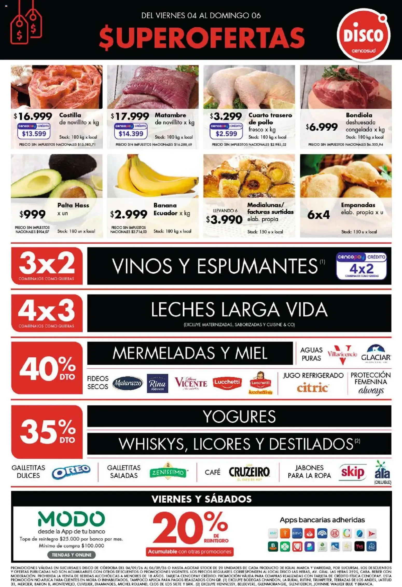 Ofertas de Disco - Ofertas | Córdoba del 04/09/2026 - 06/09/2026 4 de septiembre al 6 de septiembre 2026 - Página 1 del catálogo