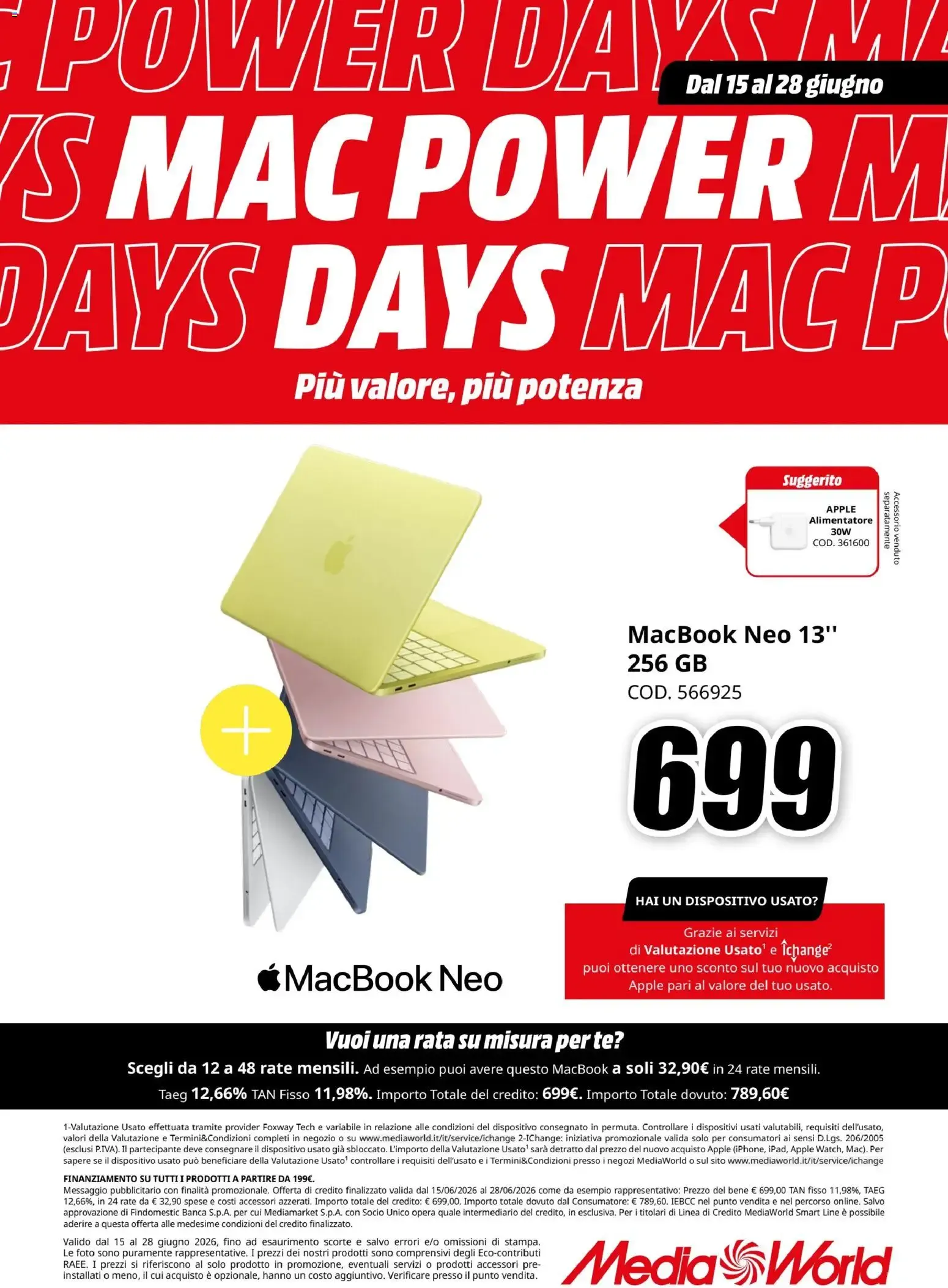 Nuovo Media World volantino Mac Power Days dal 15/06/2026 > offerte anteprima 🛍️ da 15 giugno a 28 giugno di 2026 - Pagina del volantino 2