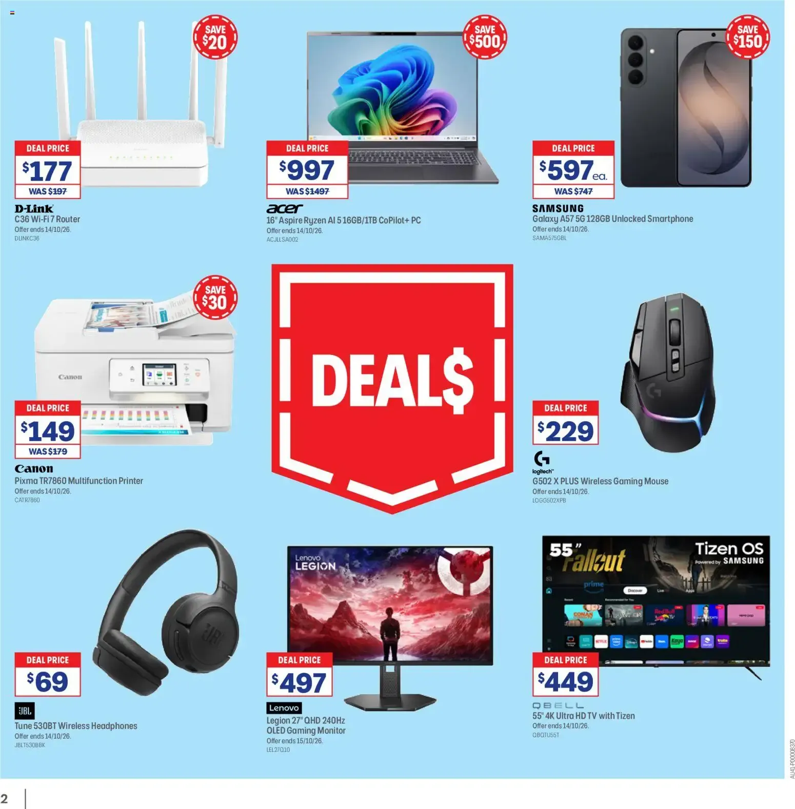 Officeworks catalogue - 01/10/2026 > weekly / monthly specials - Catalogue valid from 1 October to 14 October 2026 - page 2