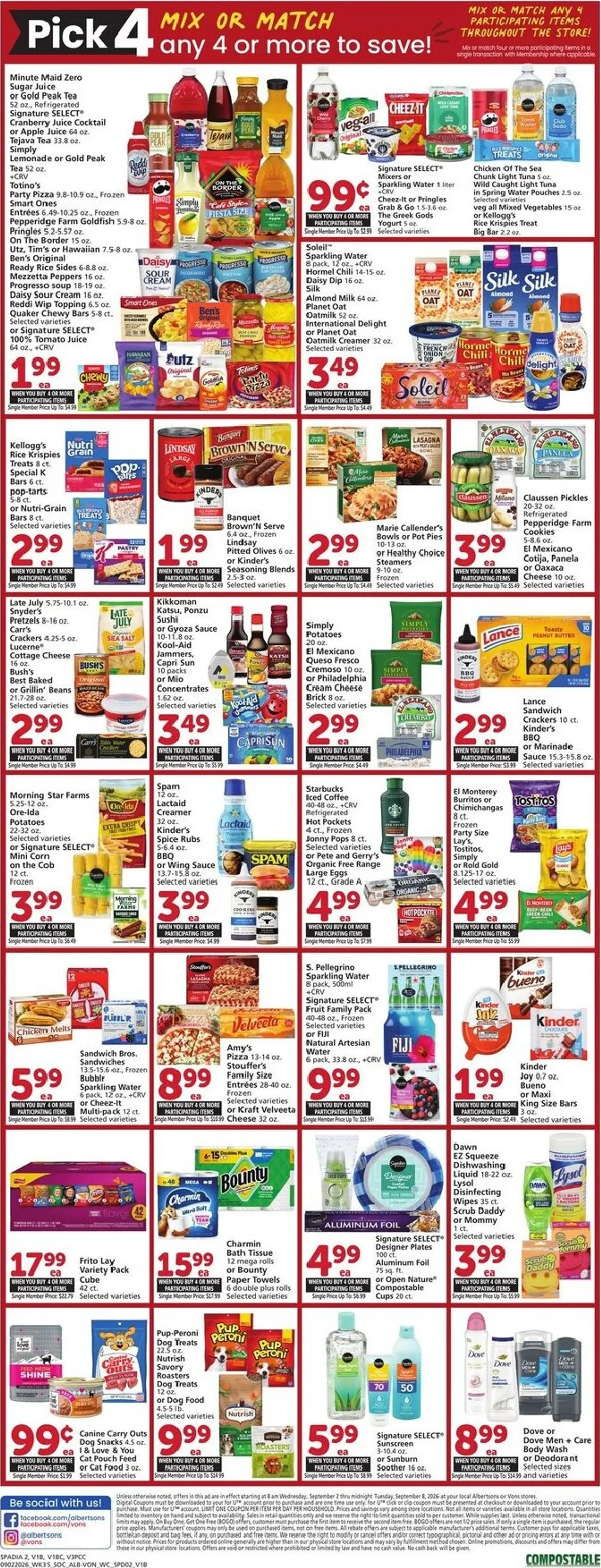 Weekly promotion Vons Happy Labor Day Sale spanning from September 2 to September 8 2026 - Page 3 for Catalogue 365