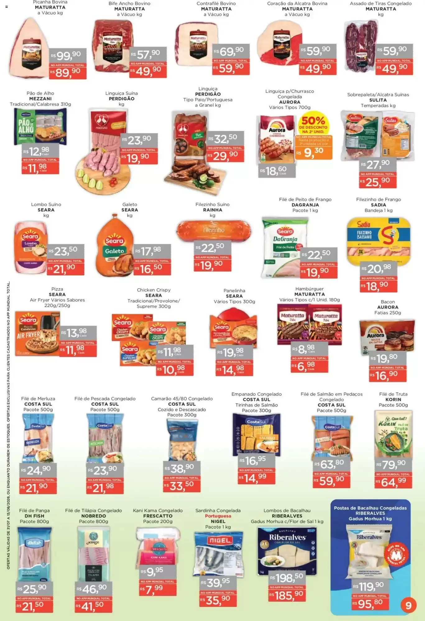 Encarte de Encarte Supermercados Mundial 31 de julho até 13 de agosto 2026 - Pagina 9