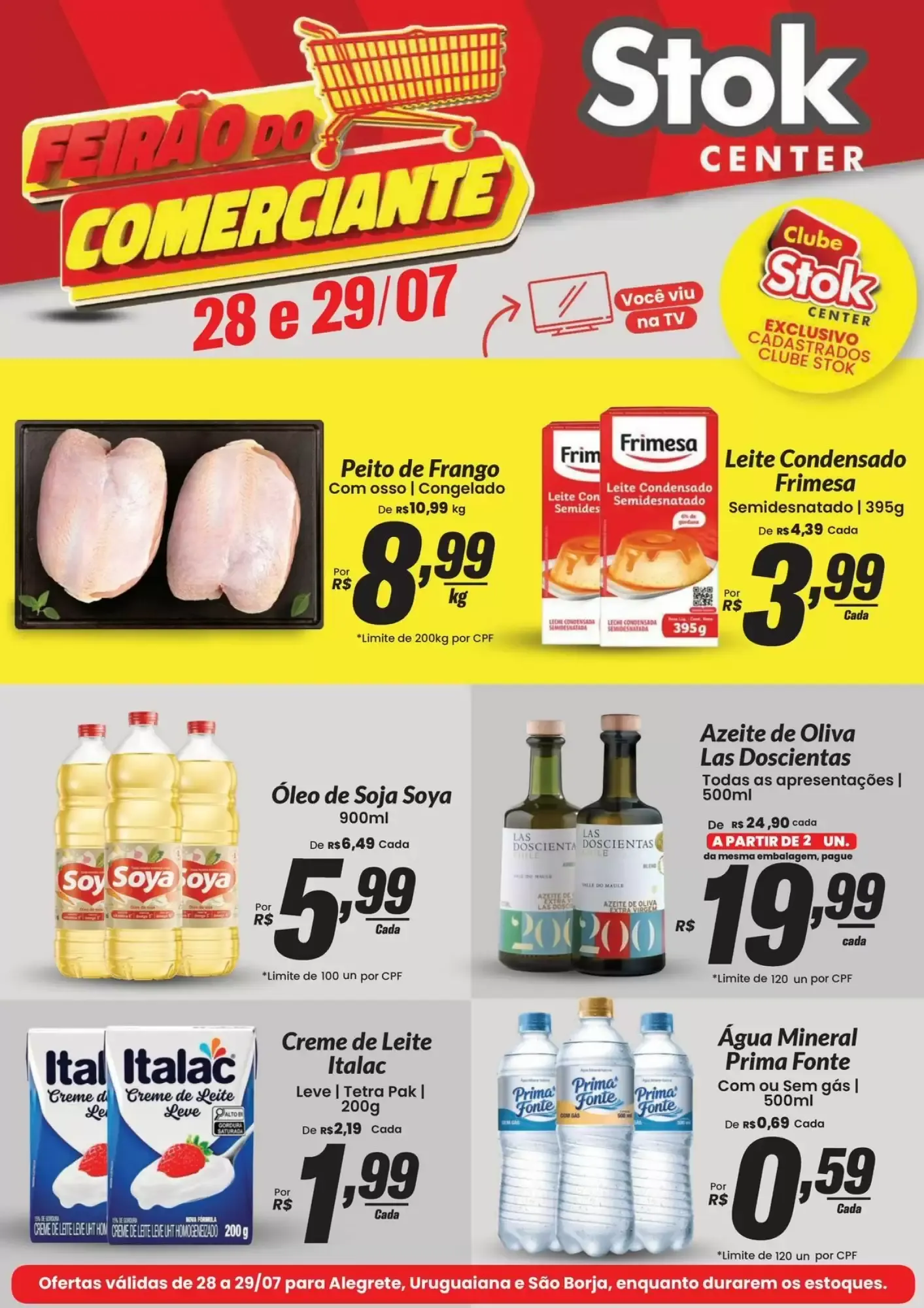 Encarte de Feirão do Comerciante Stok Center 28 de julho até 29 de julho 2026 - Pagina 1