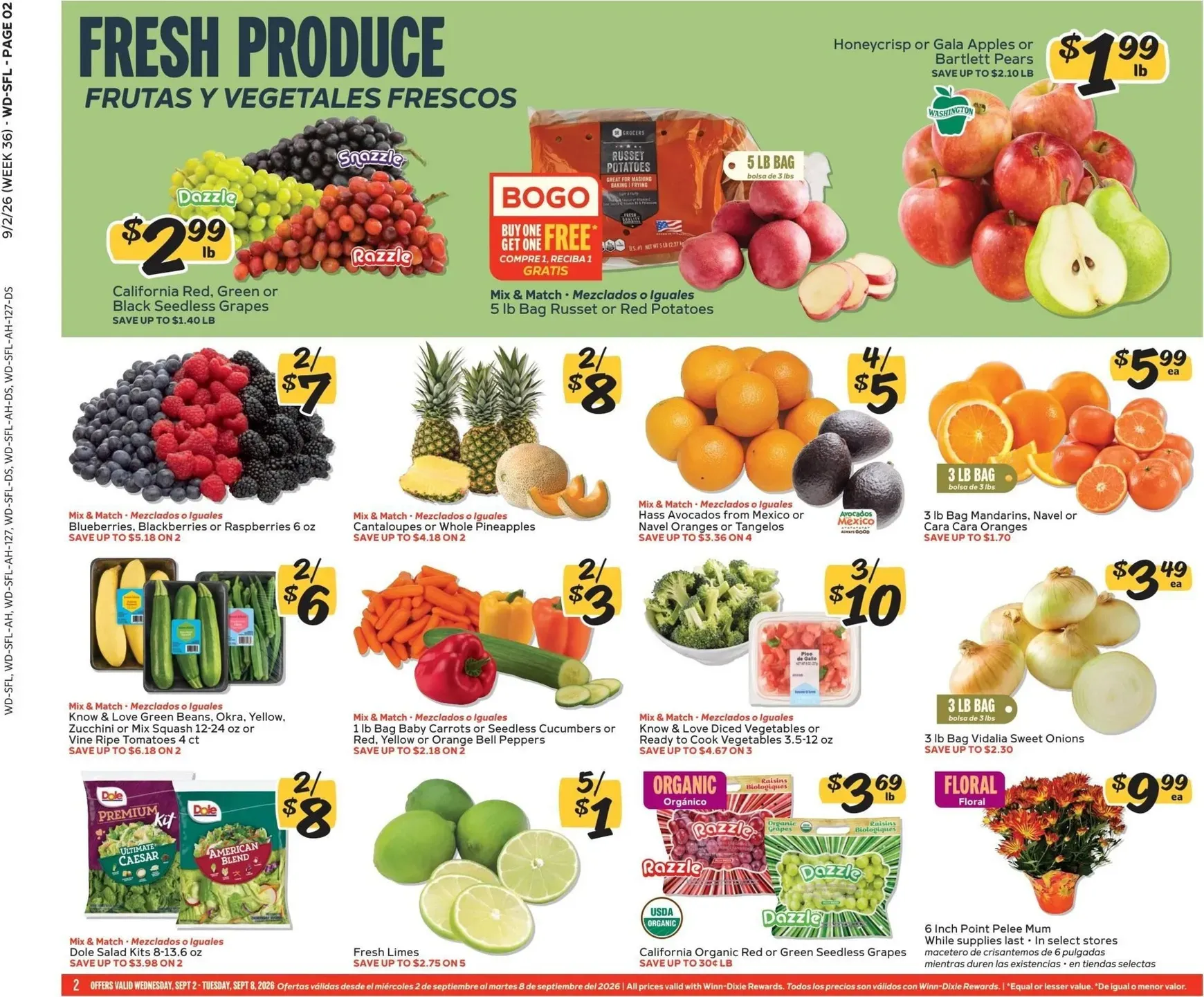 Weekly promotion Current Winn-Dixie leaflet valid from Wednesday 09/02/2026 to Tuesday 09/08/2026 spanning from September 2 to September 8 2026 - Page 2 for Catalogue 365
