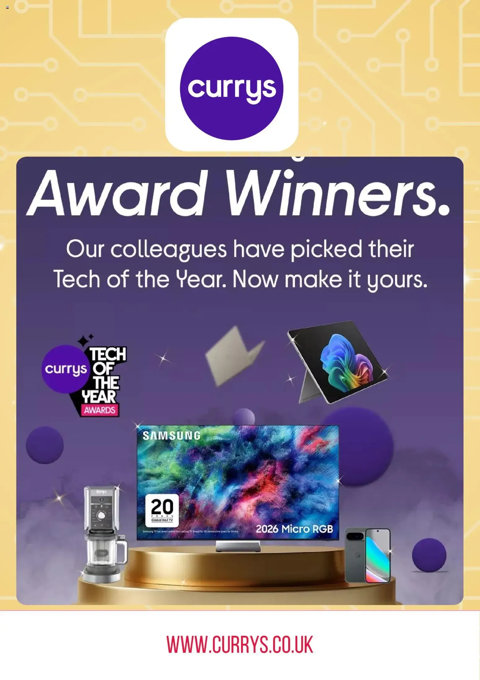 Currys Award Winners - Tech of the Year from 9 October to 12 November 2026 - Catalogue Page 1