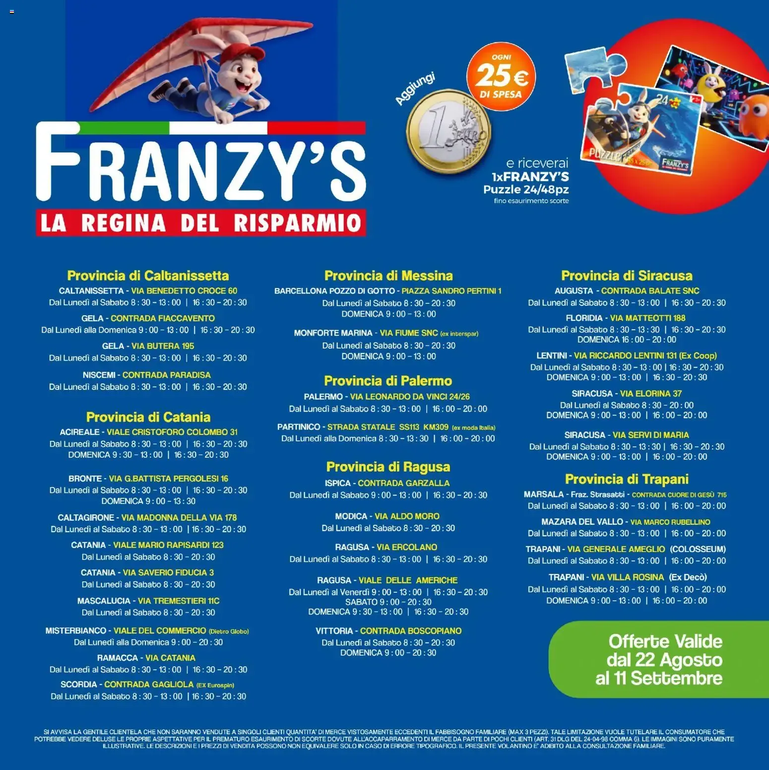 Franzy's Sconti Royale - La Regina del Risparmio da 22 agosto a 11 settembre di 2026 - Pagina del volantino 16