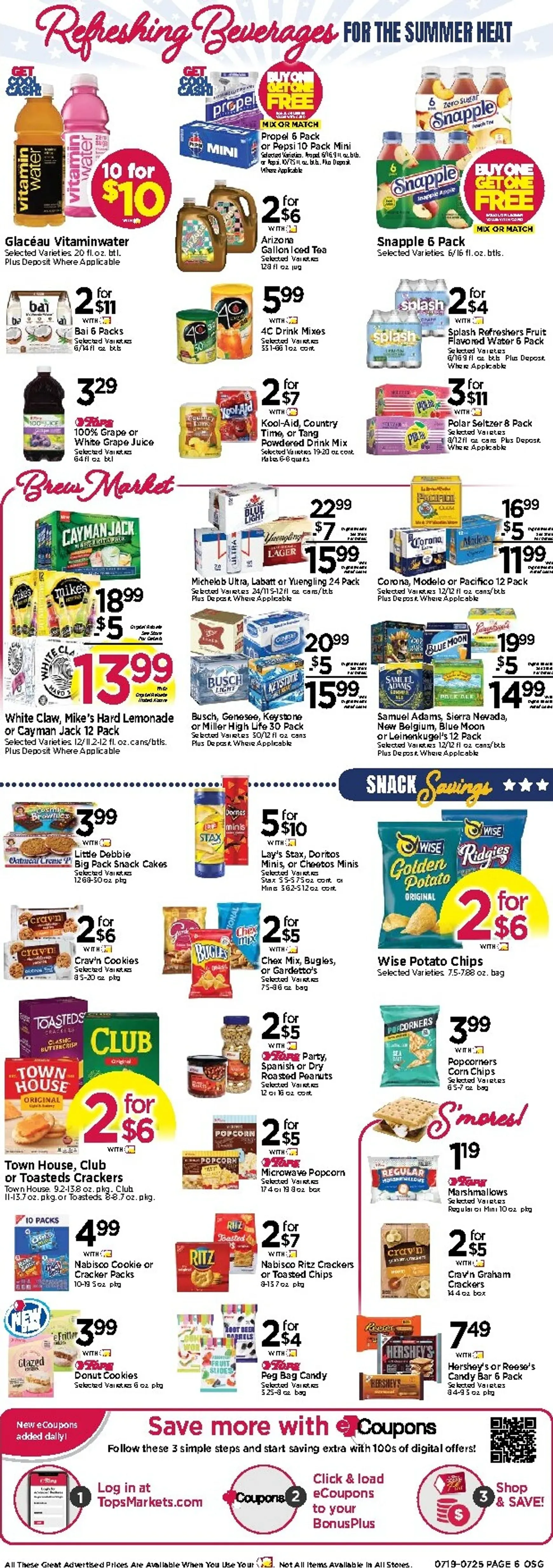 Weekly ad Current Tops Markets leaflet valid from Sunday 07/19/2026 to Saturday 07/25/2026 from July 19 to July 25 2026 - Page 6