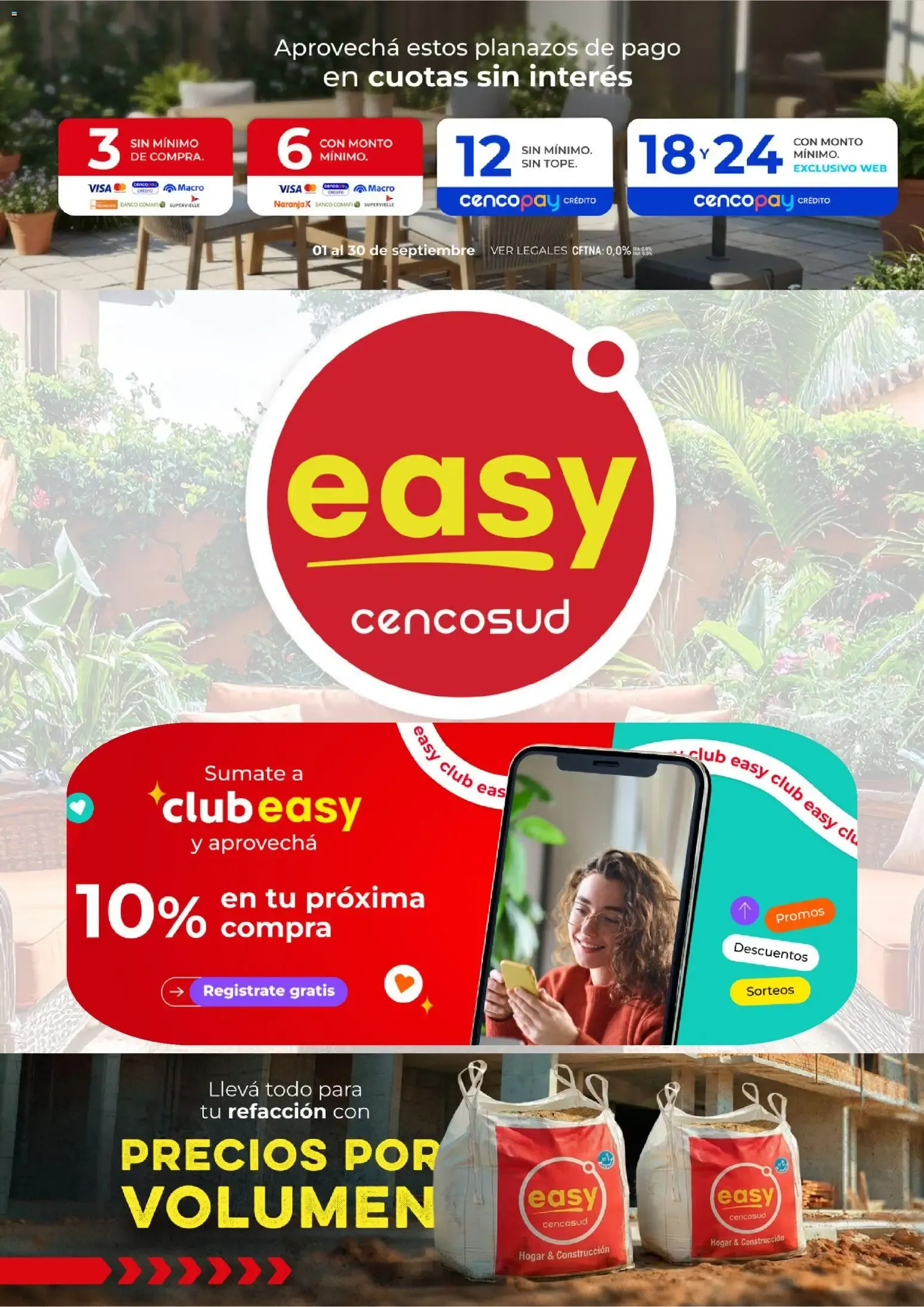 Ofertas de Easy catálogo del 07/09/2026 - 05/10/2026 1 de septiembre al 30 de septiembre 2026 - Página 1 del catálogo