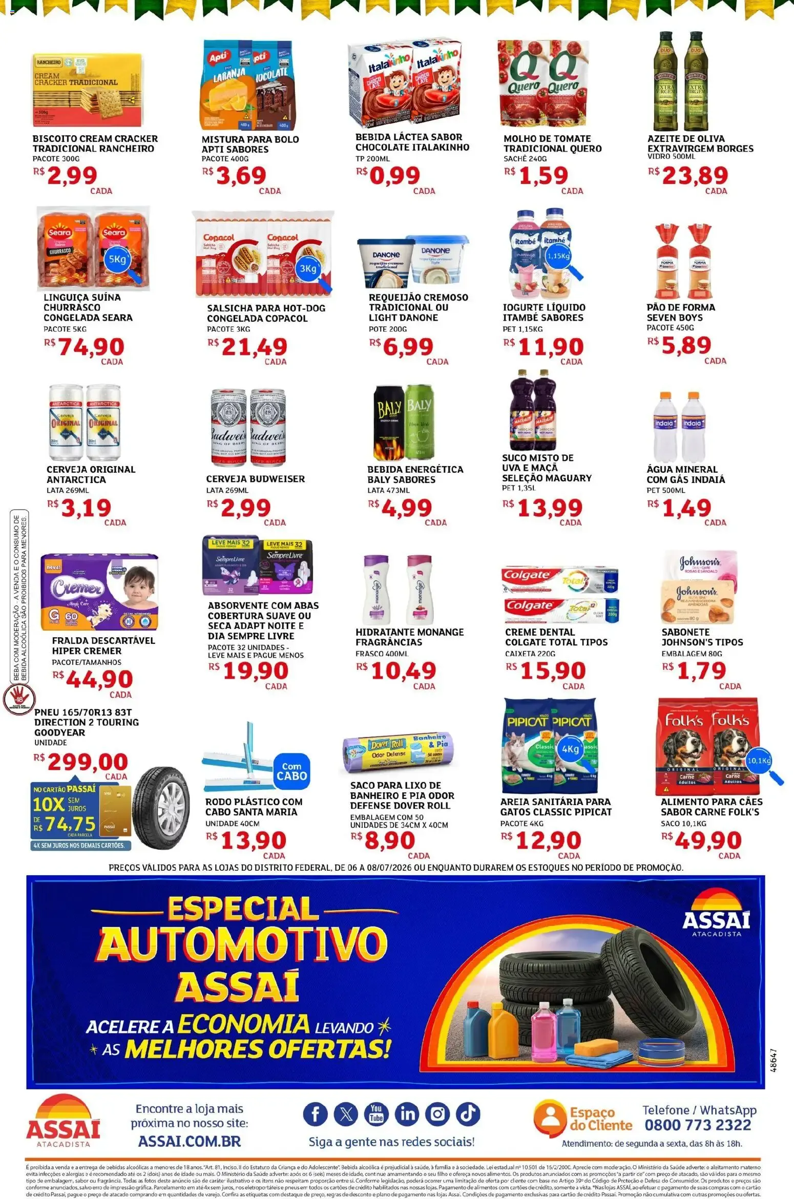 Encarte de Assaí Atacadista - Ofertas Festa Junina e Futebol DF 6 de julho até 8 de julho 2026 - Pagina 2