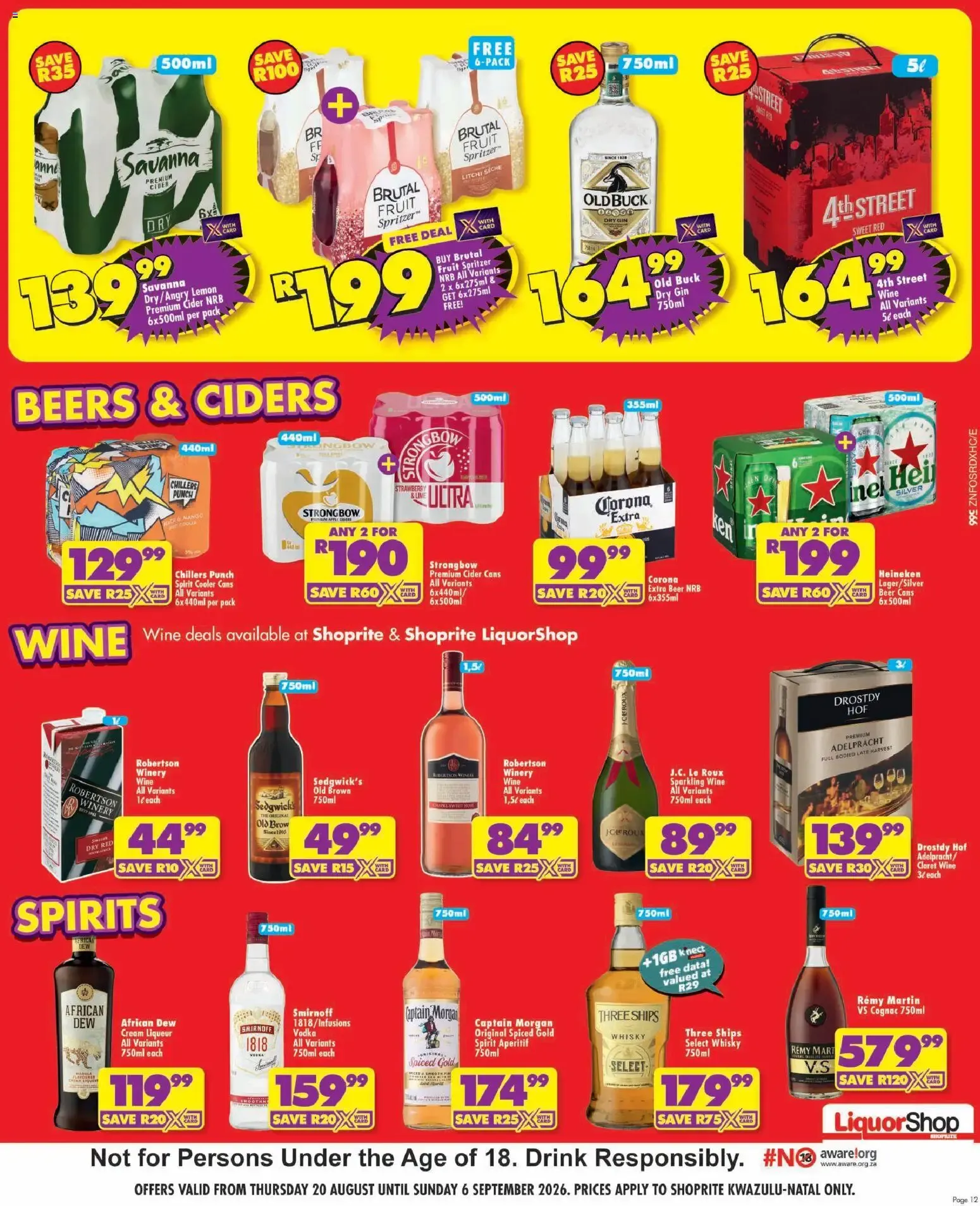 Shoprite: Major League Birthday Deals from 20 August to 6 September 2026 - Catalogue Page 12