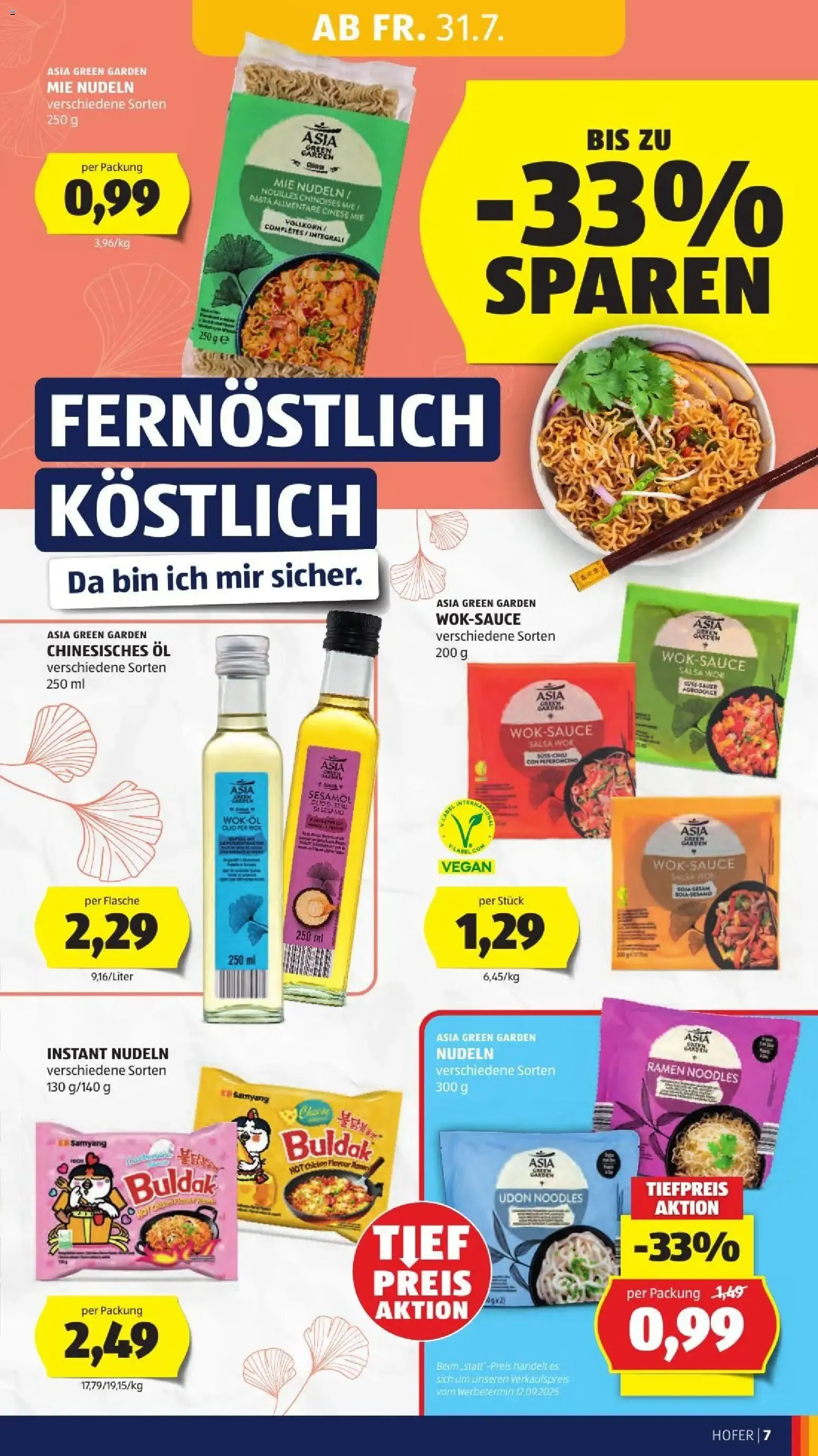 Hofer Flugblatt ab 31.07. - Angebote, Aktionen von 31. Juli bis 6. August 2026 - Flugblätt seite 13