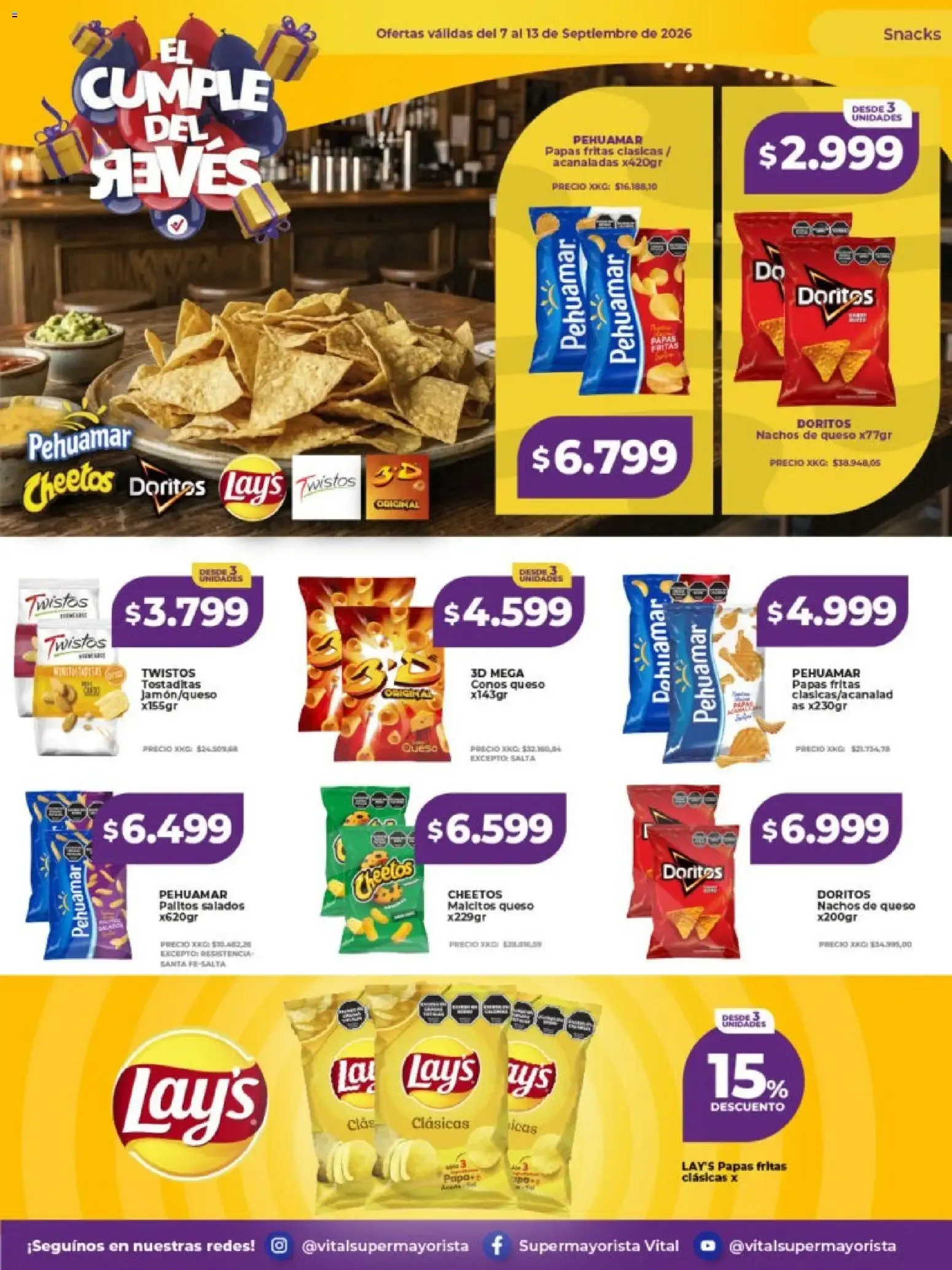 Ofertas de Vital Super Mayorista - El Cumple del Revés 7 de septiembre al 13 de septiembre 2026 - Página 26 del catálogo